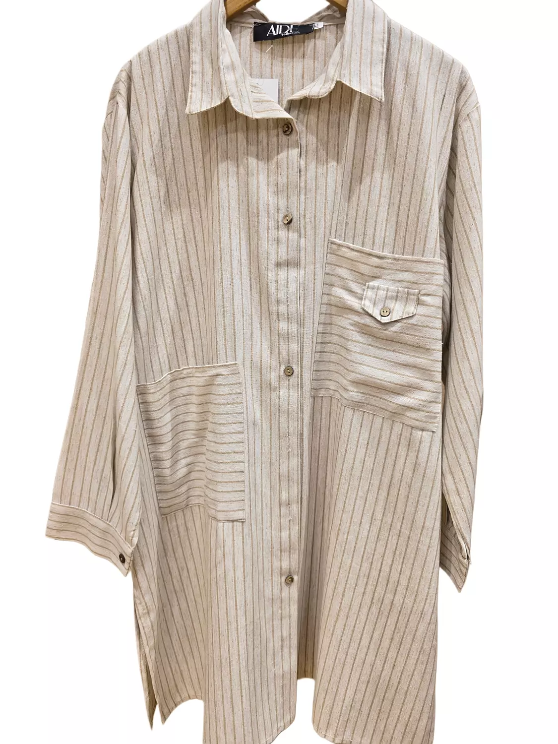 Stripped pocket chemise  6