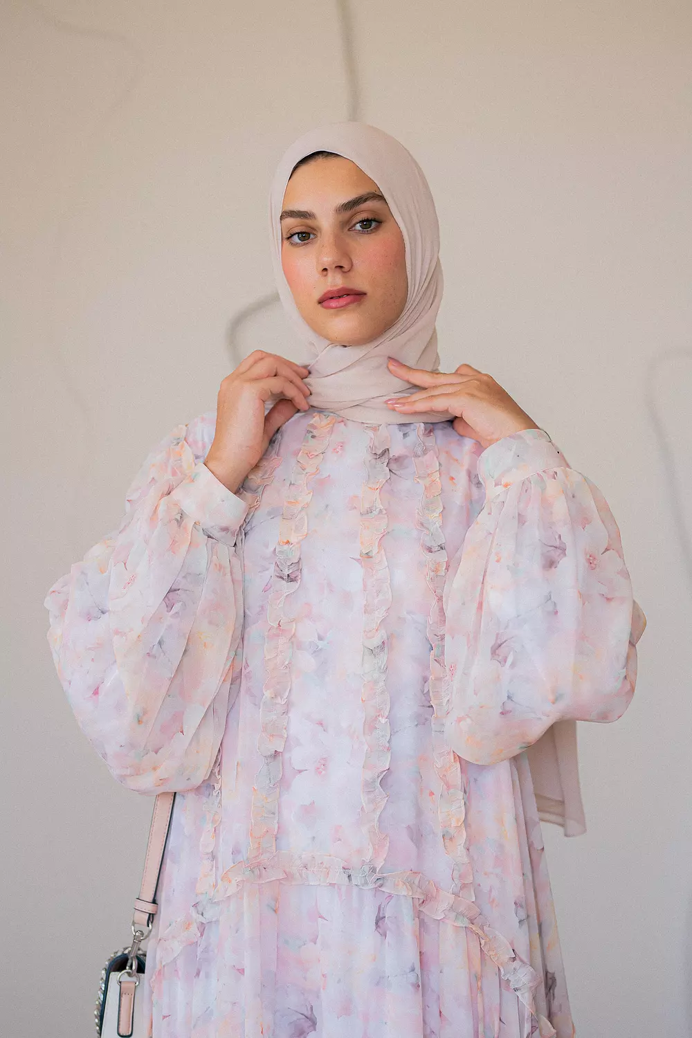 Rose Chiffon Dress with Full Lining 3