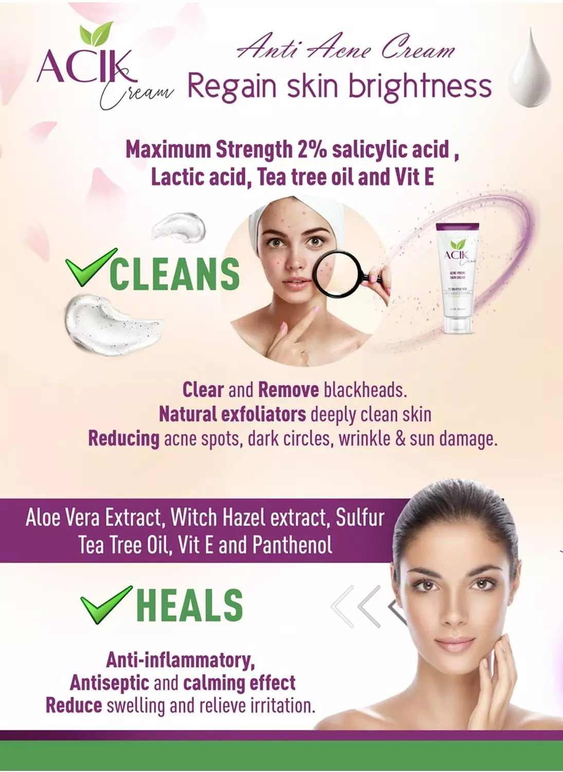 ACIK ACNE PRONE SKIN CREAM 50 GM 3