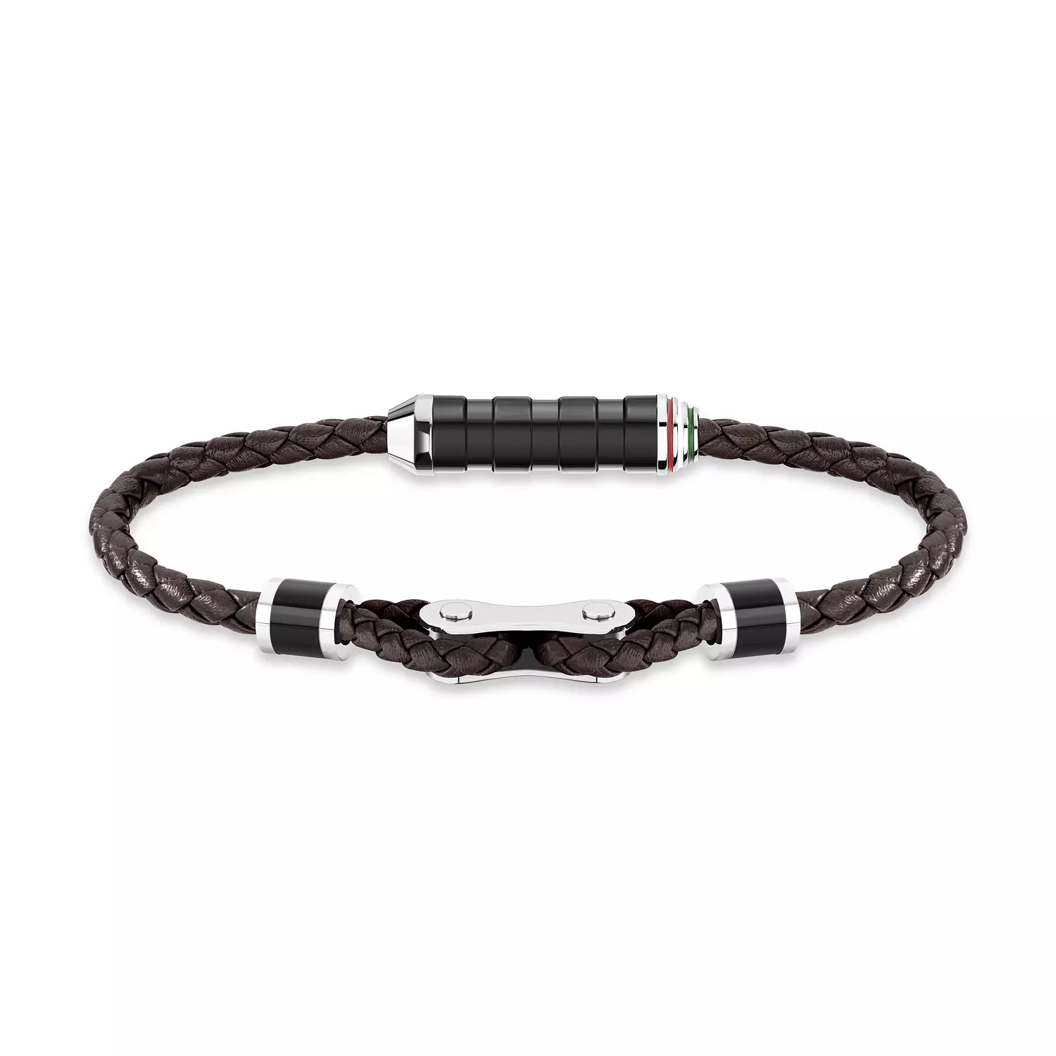 Ducati - DTAGB2137210 - MAGNETE PELLE BROWN LEATHER WITH Stainless Steel BR SML 1