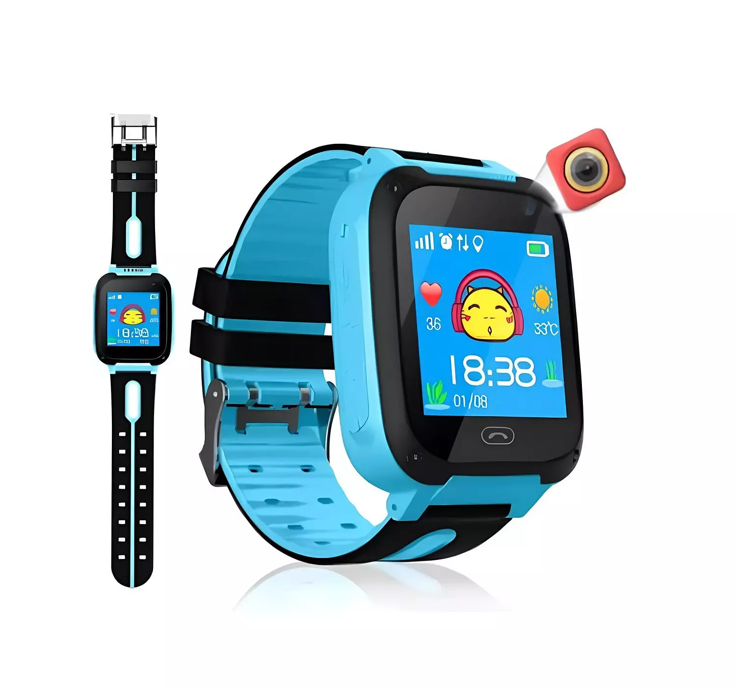 Z4 Kids Smartwatch with HD Touch Screen Camera SOS and Calls Elegant blue 4