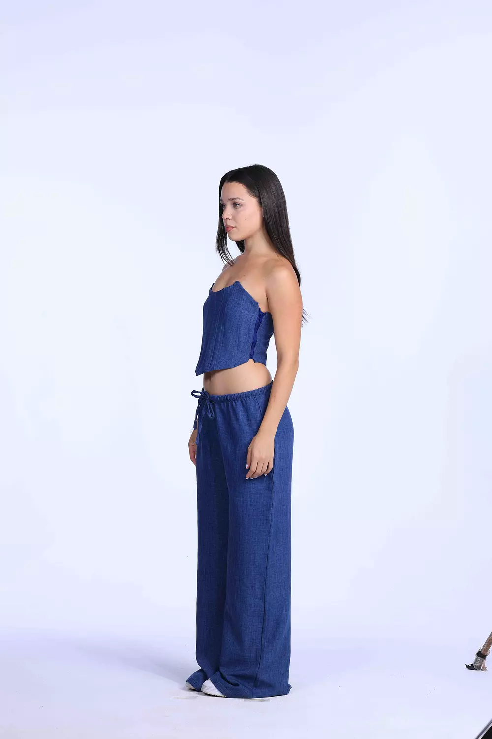 Denim linen pants   1