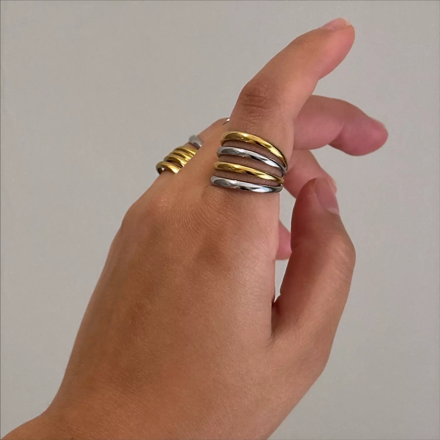 SilverxGold Rings  2