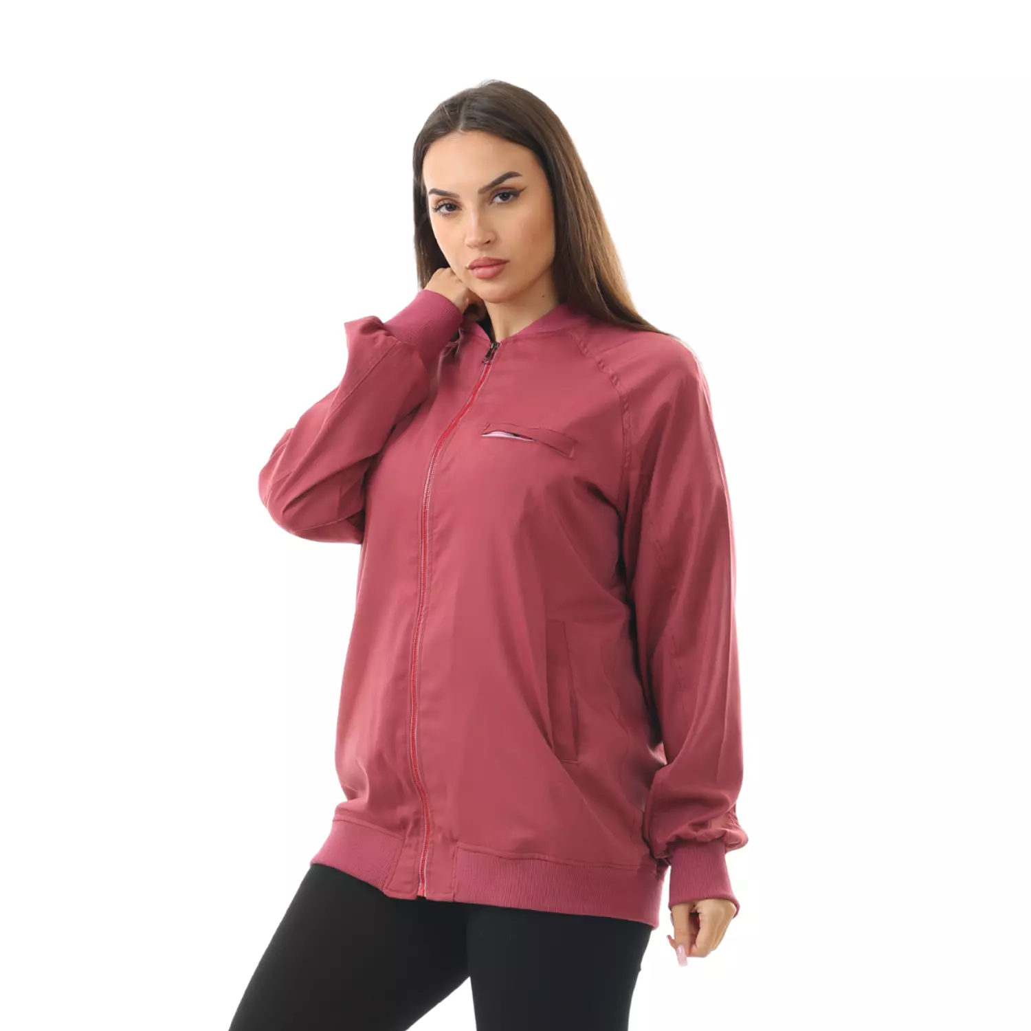 Burgundy Sporty Lab Coat 5