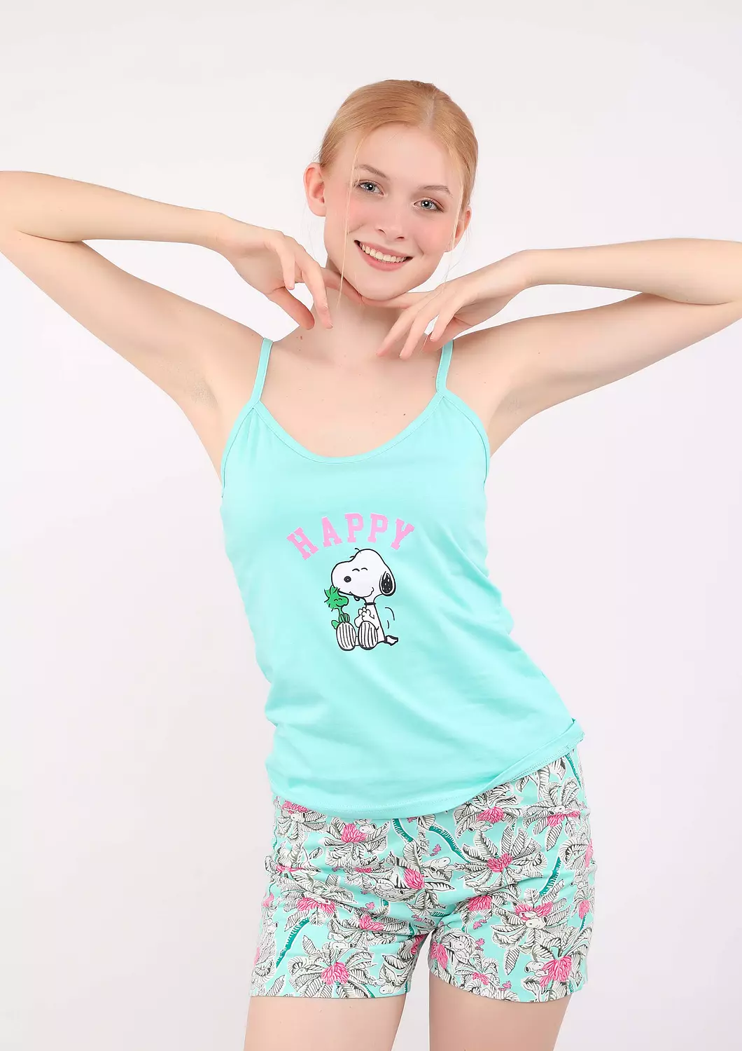 Snoopy Palms Short Pajama Set 1