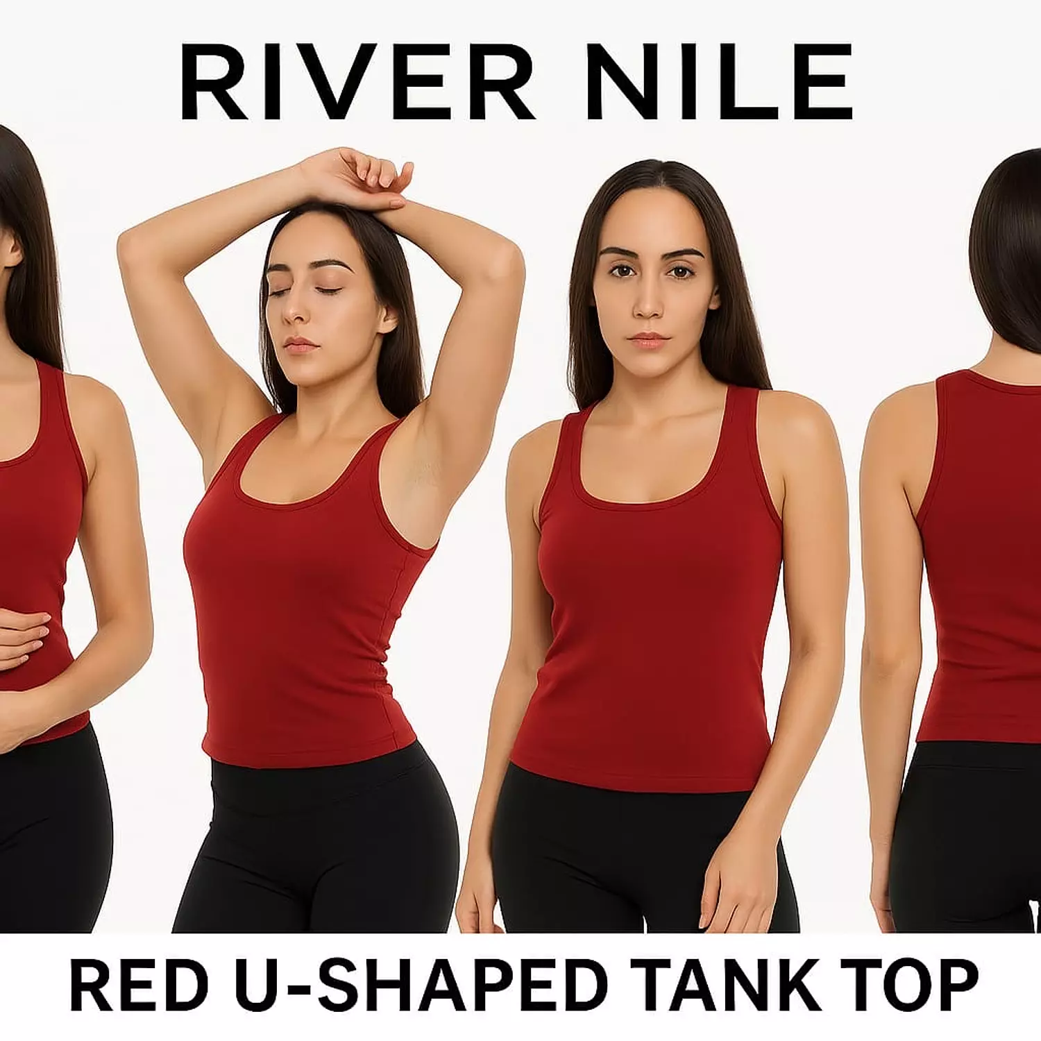 U- shaped tank top-Red – vibrant, energetic statement 4