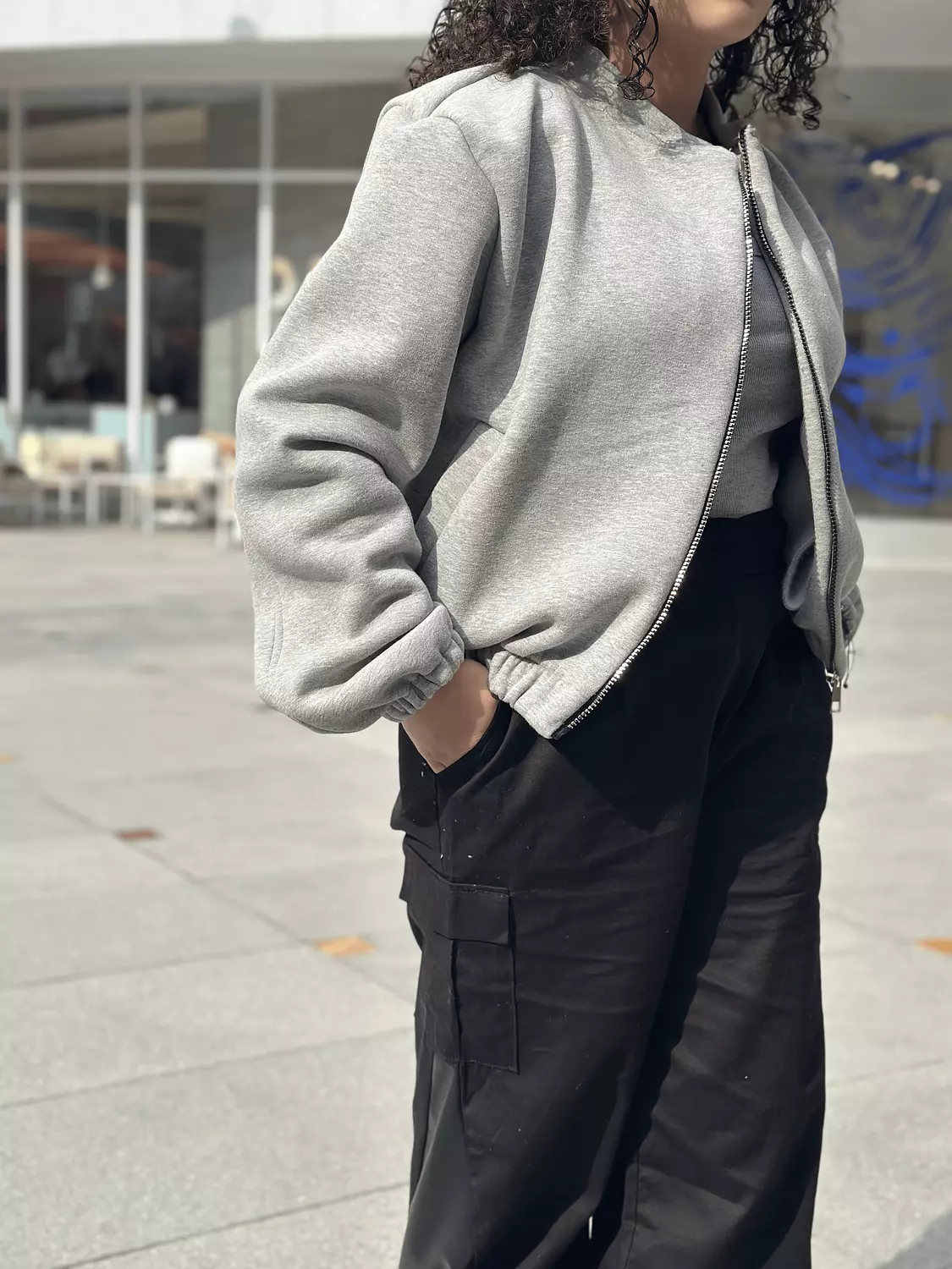 Bomber Jacket - Gray hover image