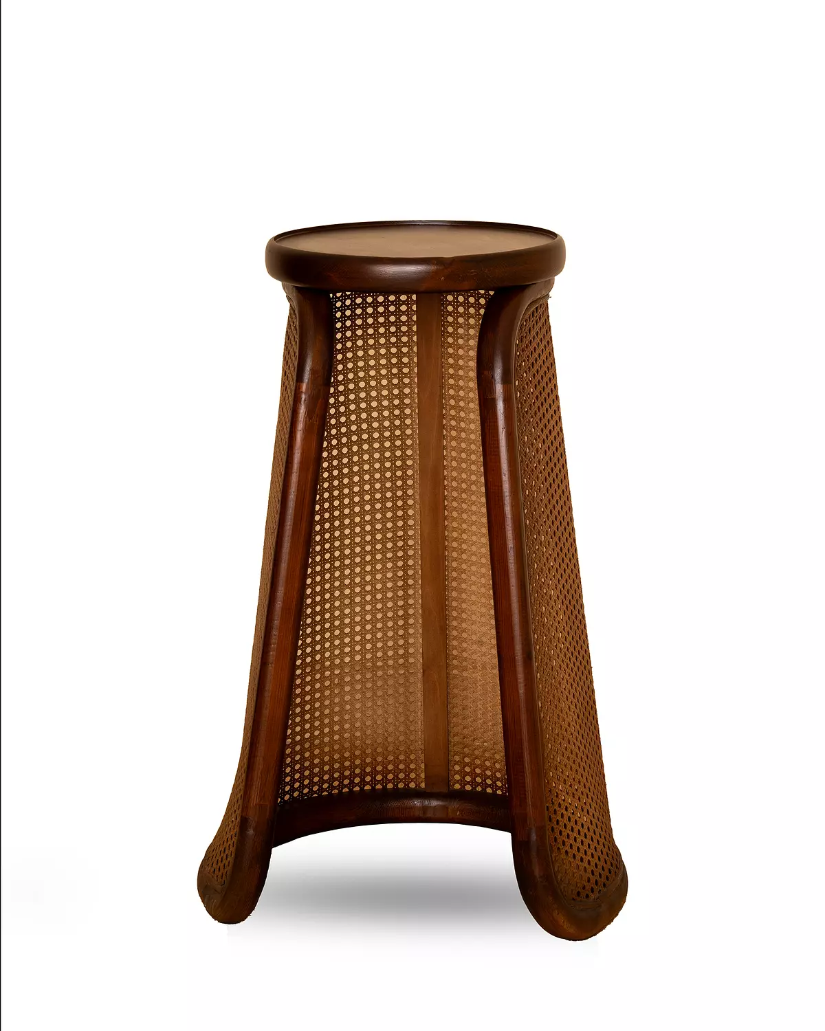Cane infused side table hover image