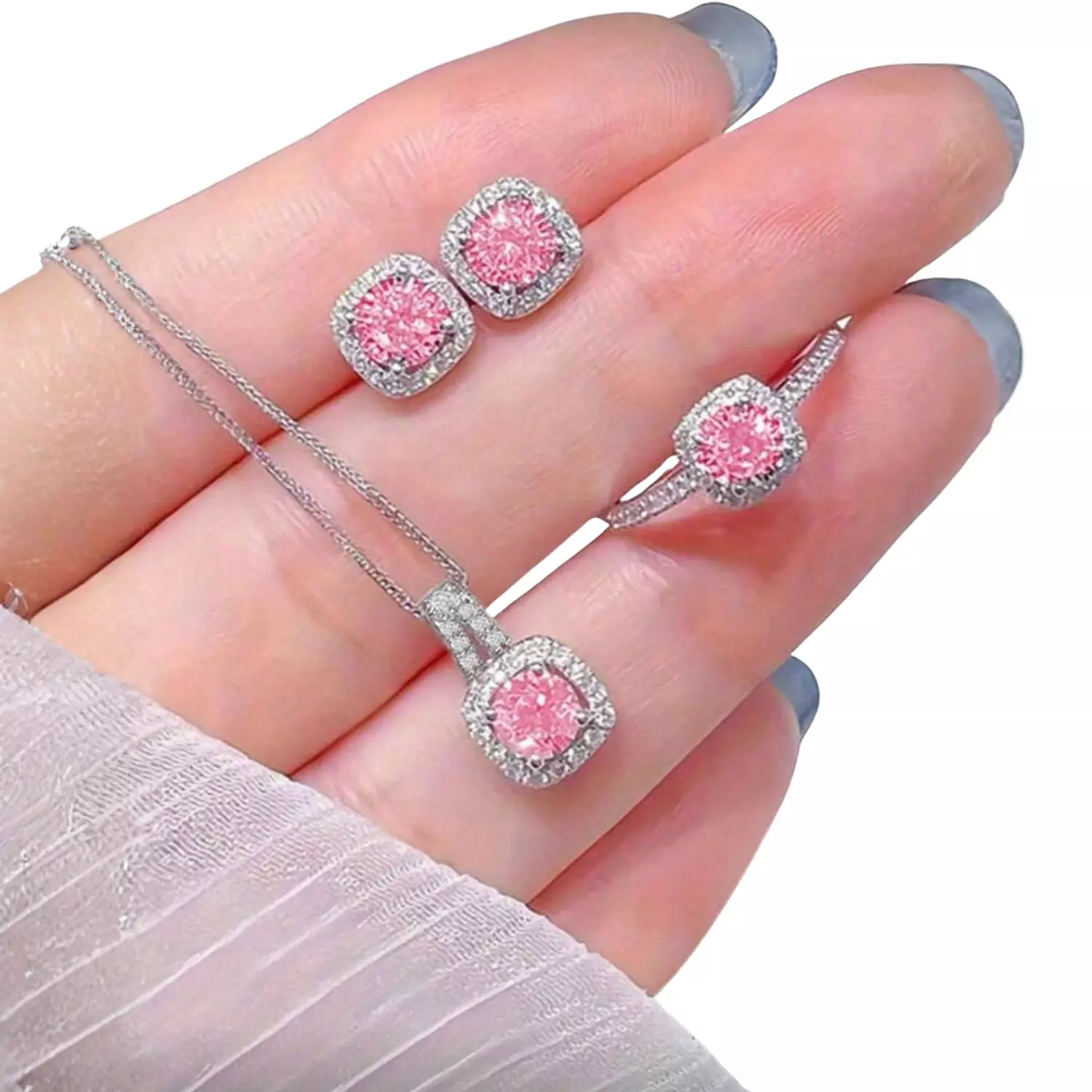 Flashy Rectangular Rhinestone Set image