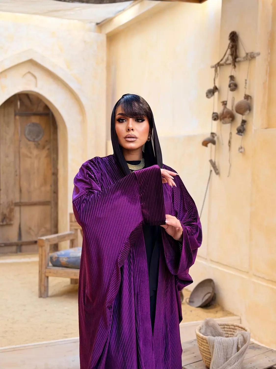 Al Aseel Kuftan In Royal Purple  7