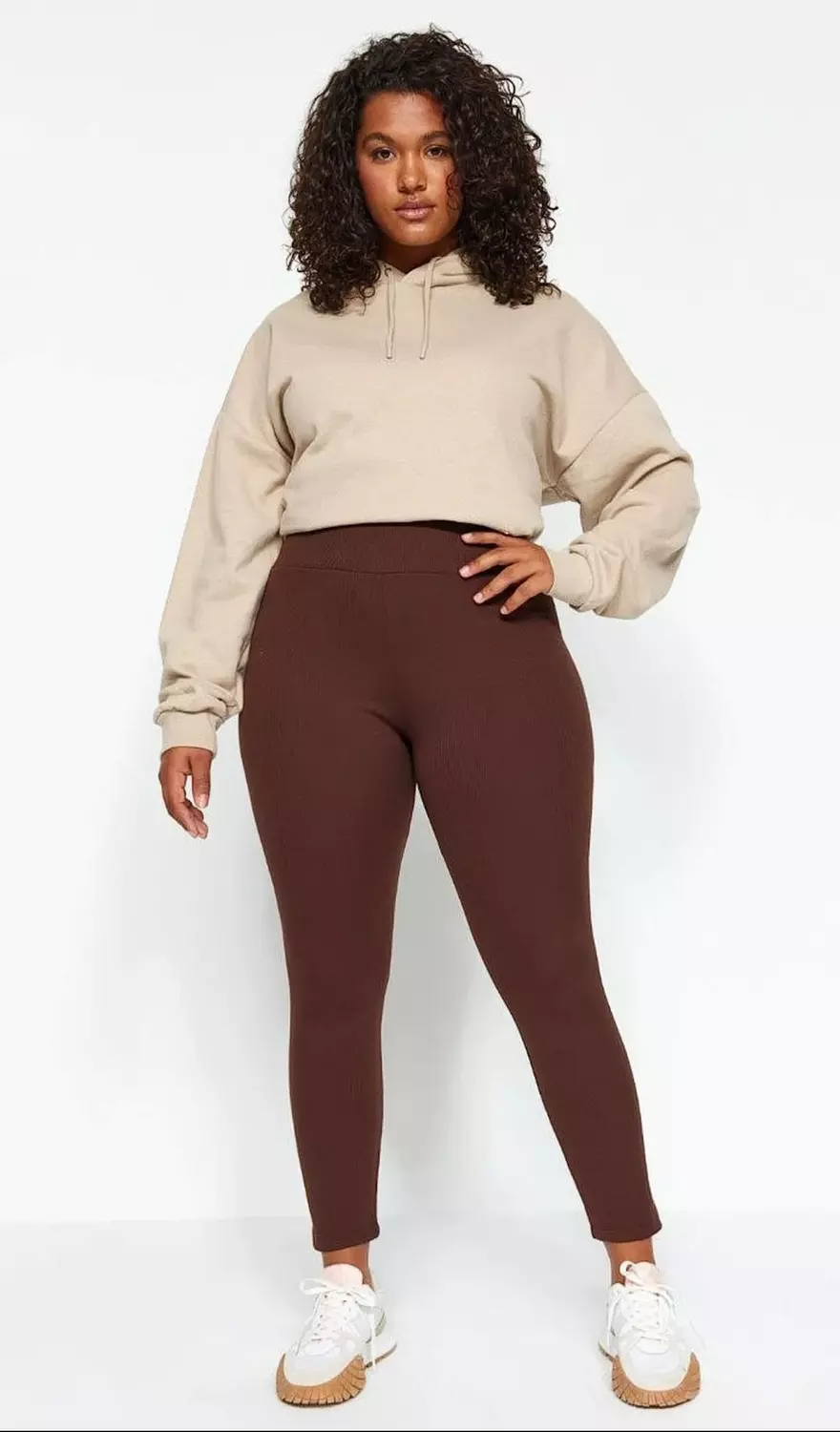 Plus Size Body Shaper Ribbed Winter Leggings  image