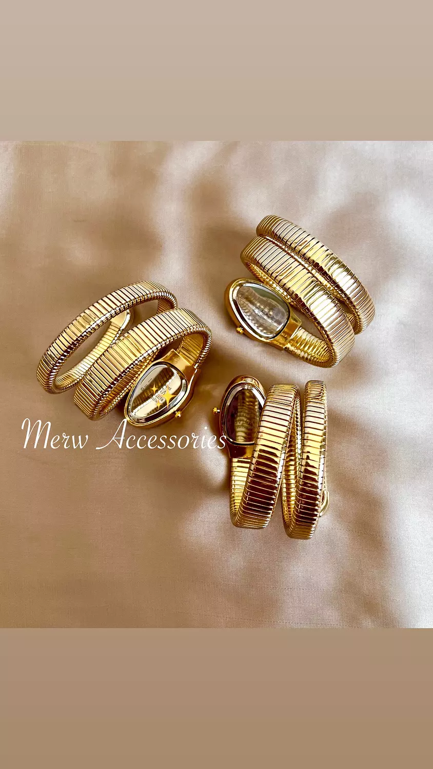 Gold snake watch  3