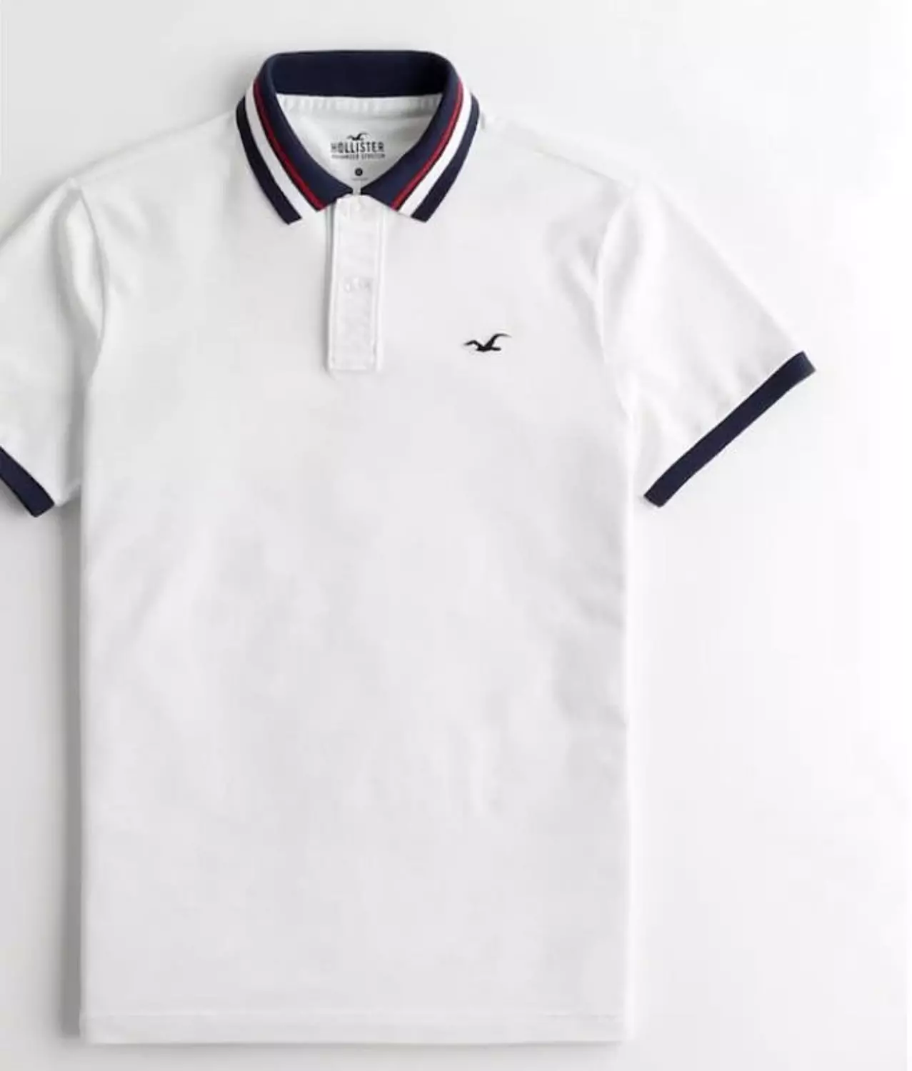 Hollister White Tipped Polo Shirt – Original image