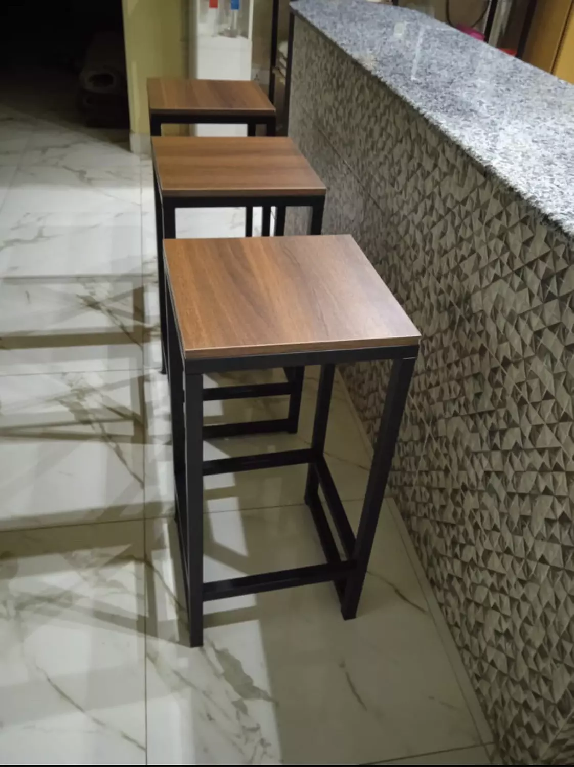 Bar table with 2 stools 1