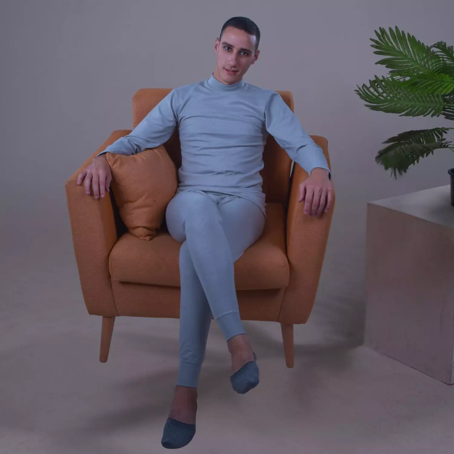 Men Half Neck Thermal Set 18