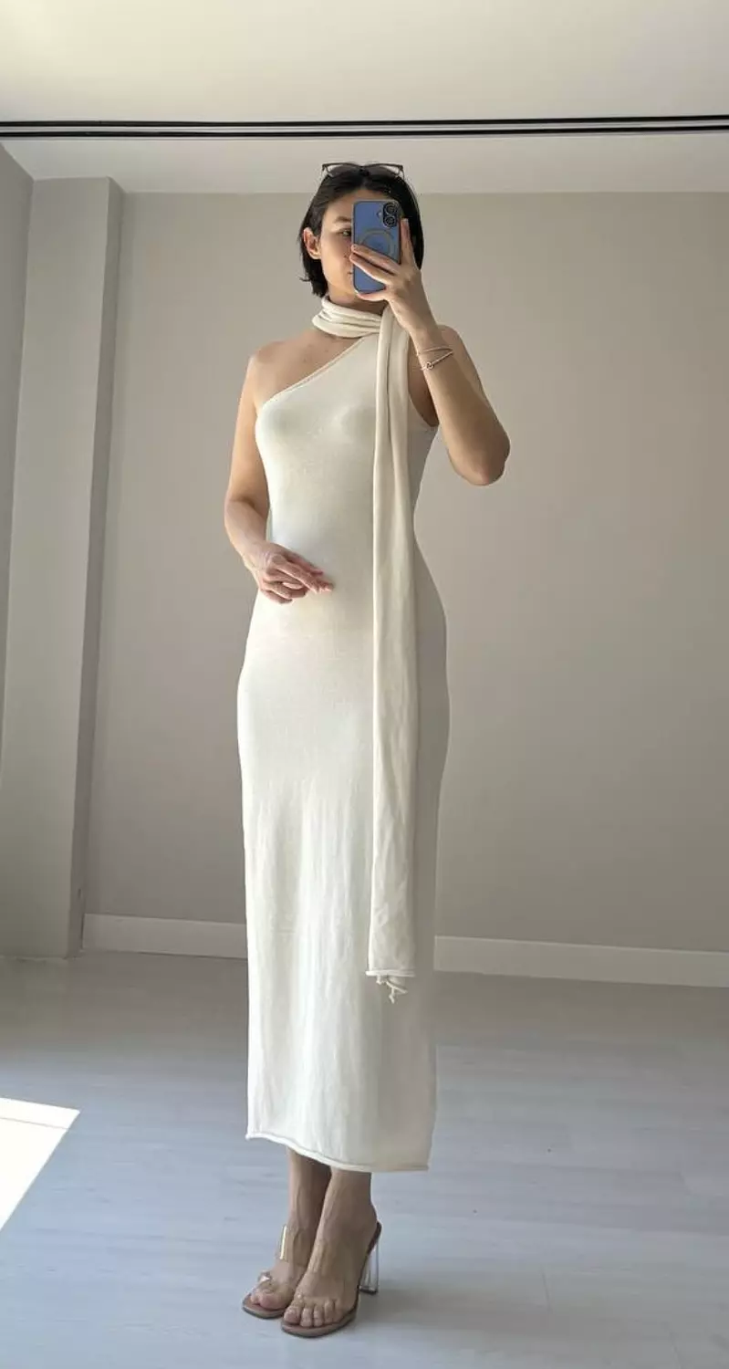 Triko Neck Scarf Dress image