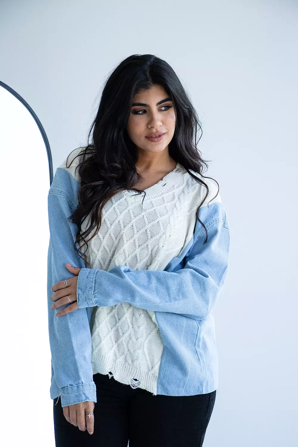 Wool and jeans shirt 1