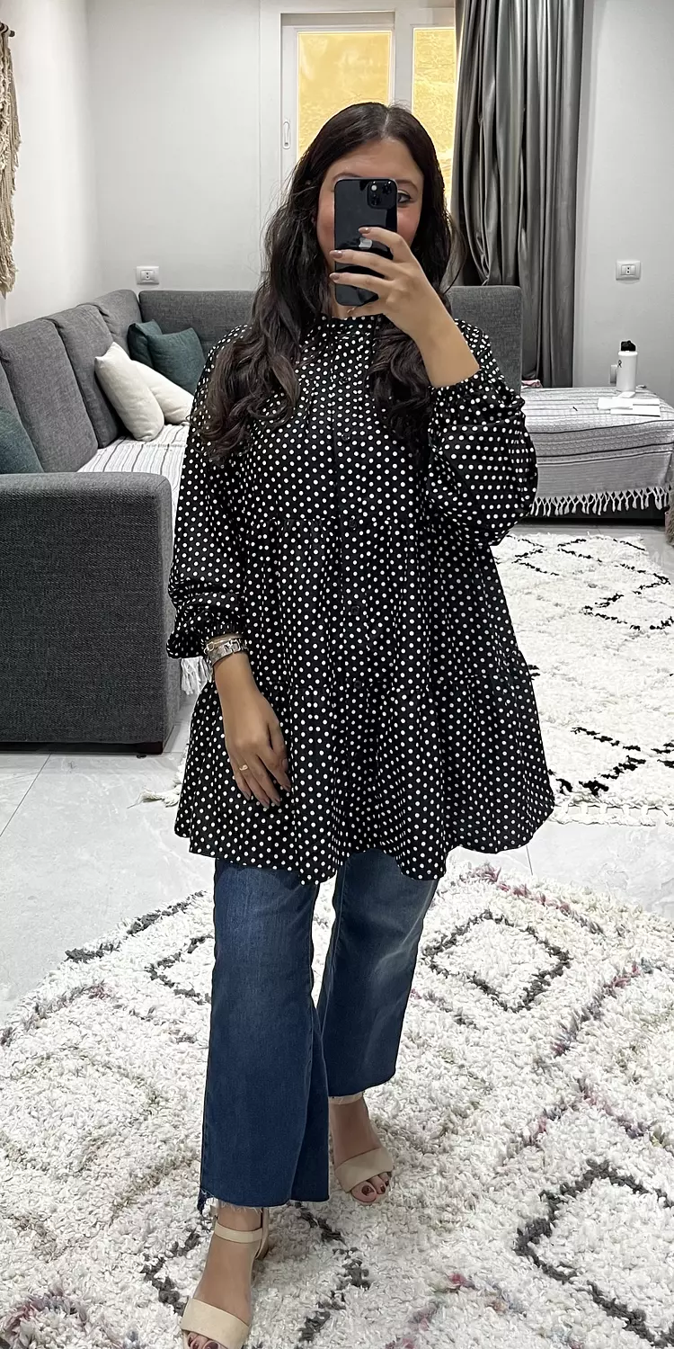 Ruffled Polka Dots Blouse 🖤 4