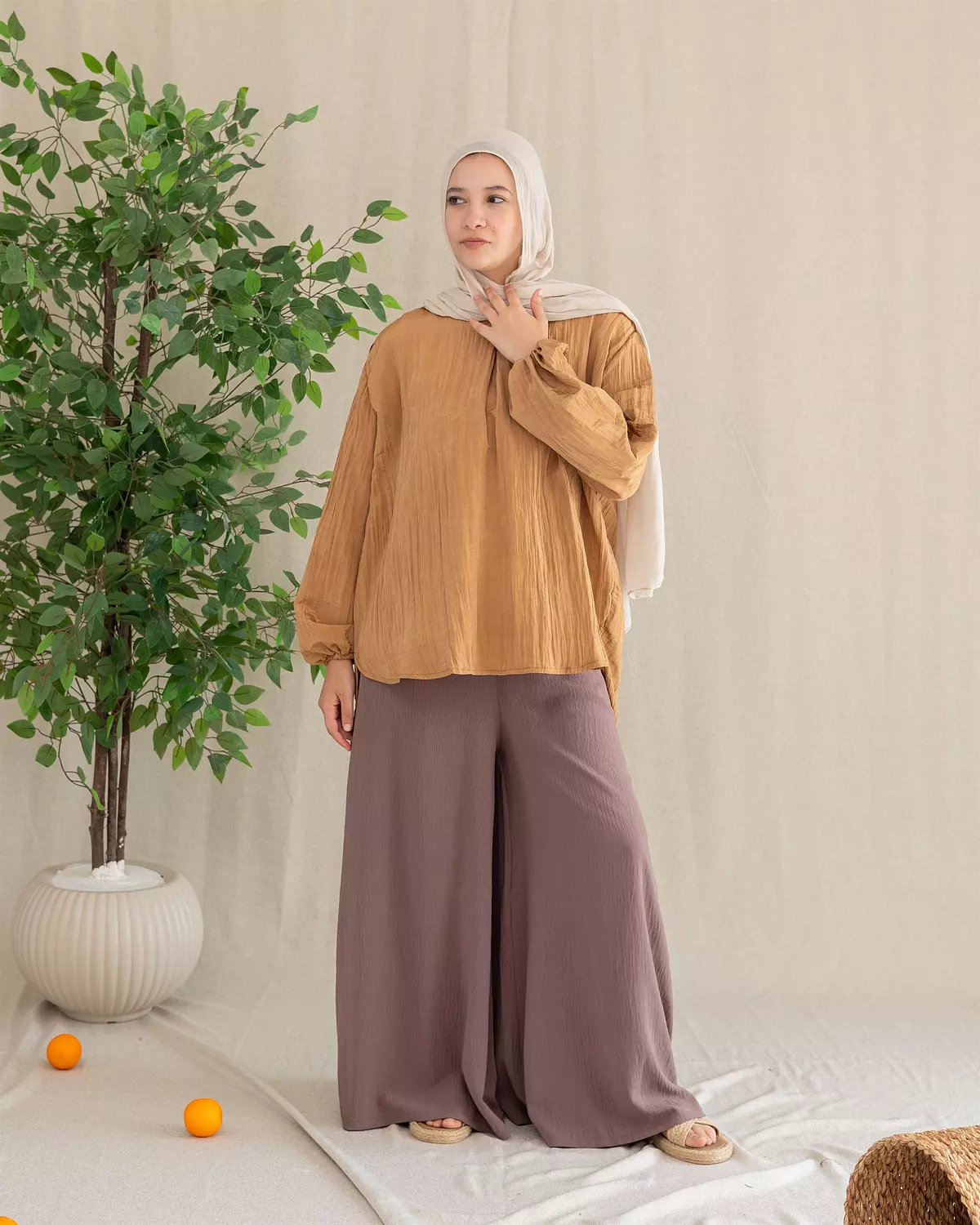 Wide Leg Pants | Café image