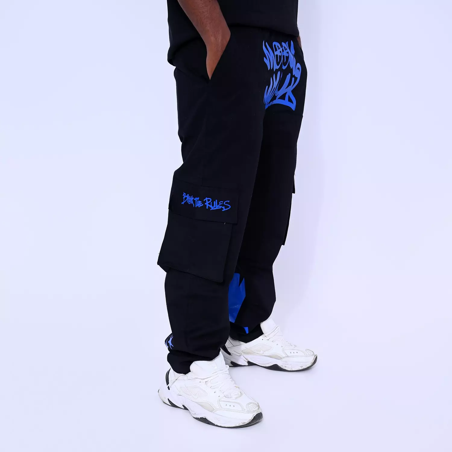 Black x Blue Cargo Pants 2