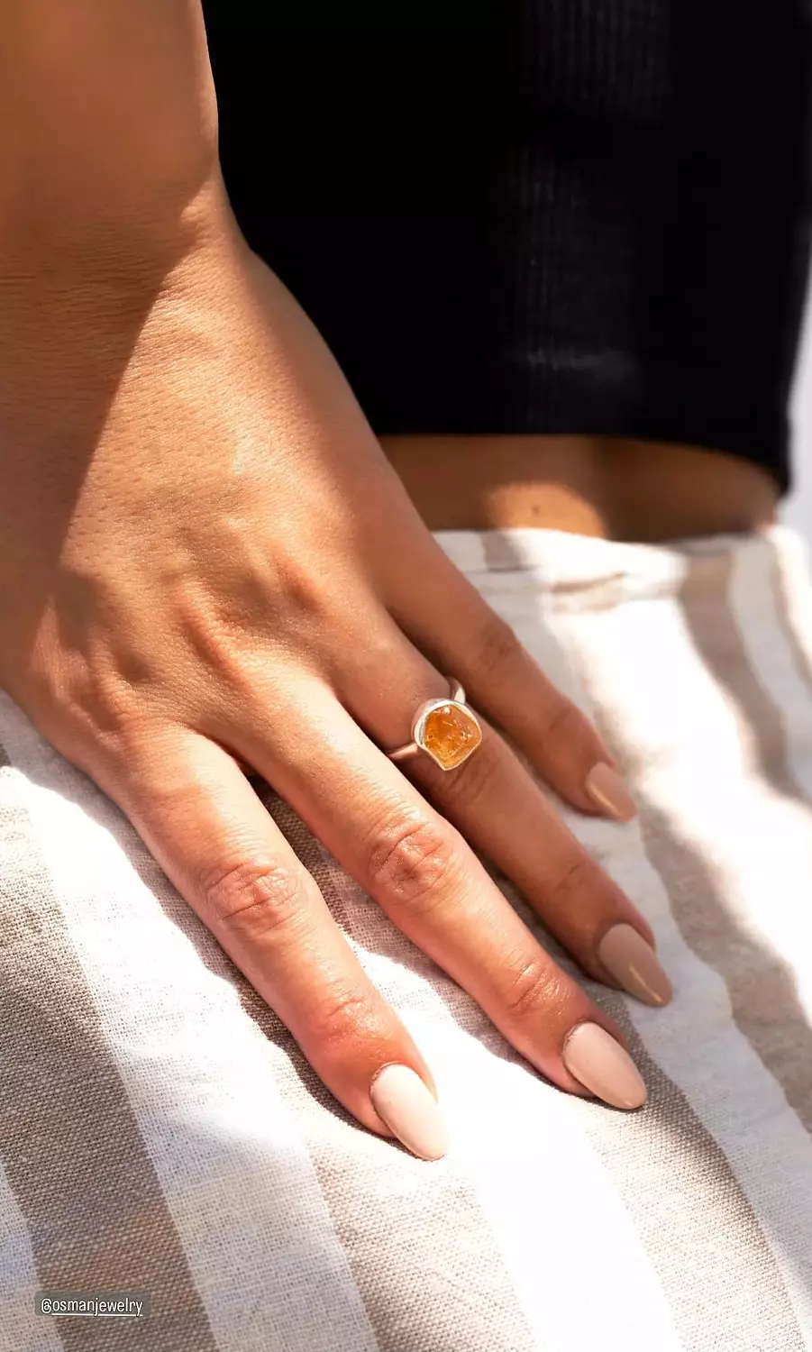 Raw Citrine ring image