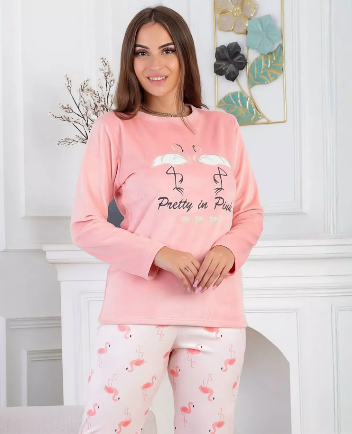 Pink Velvet Lounge Set – 2 Piece image