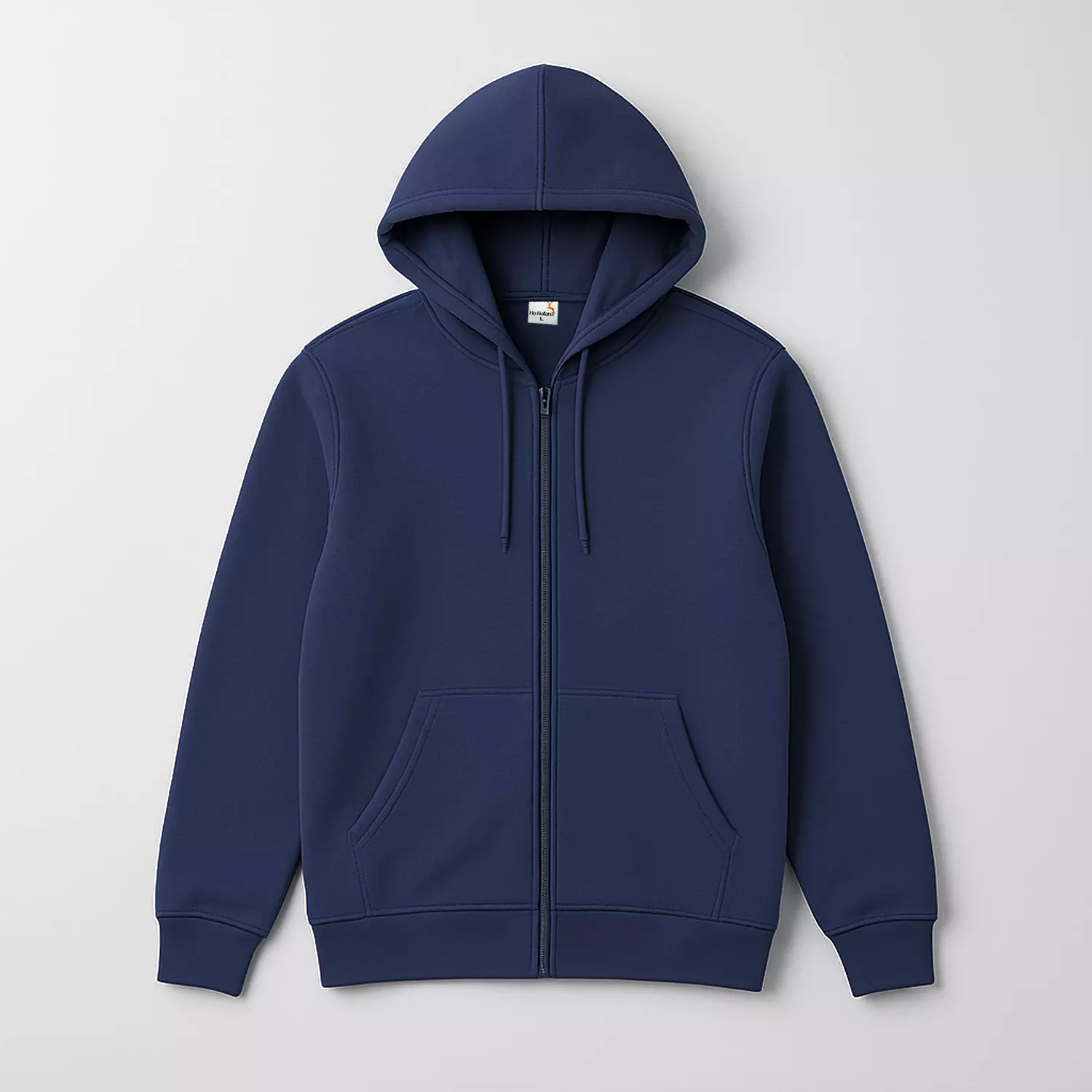 Men Zip-Up Hoodie - Navy Blue image