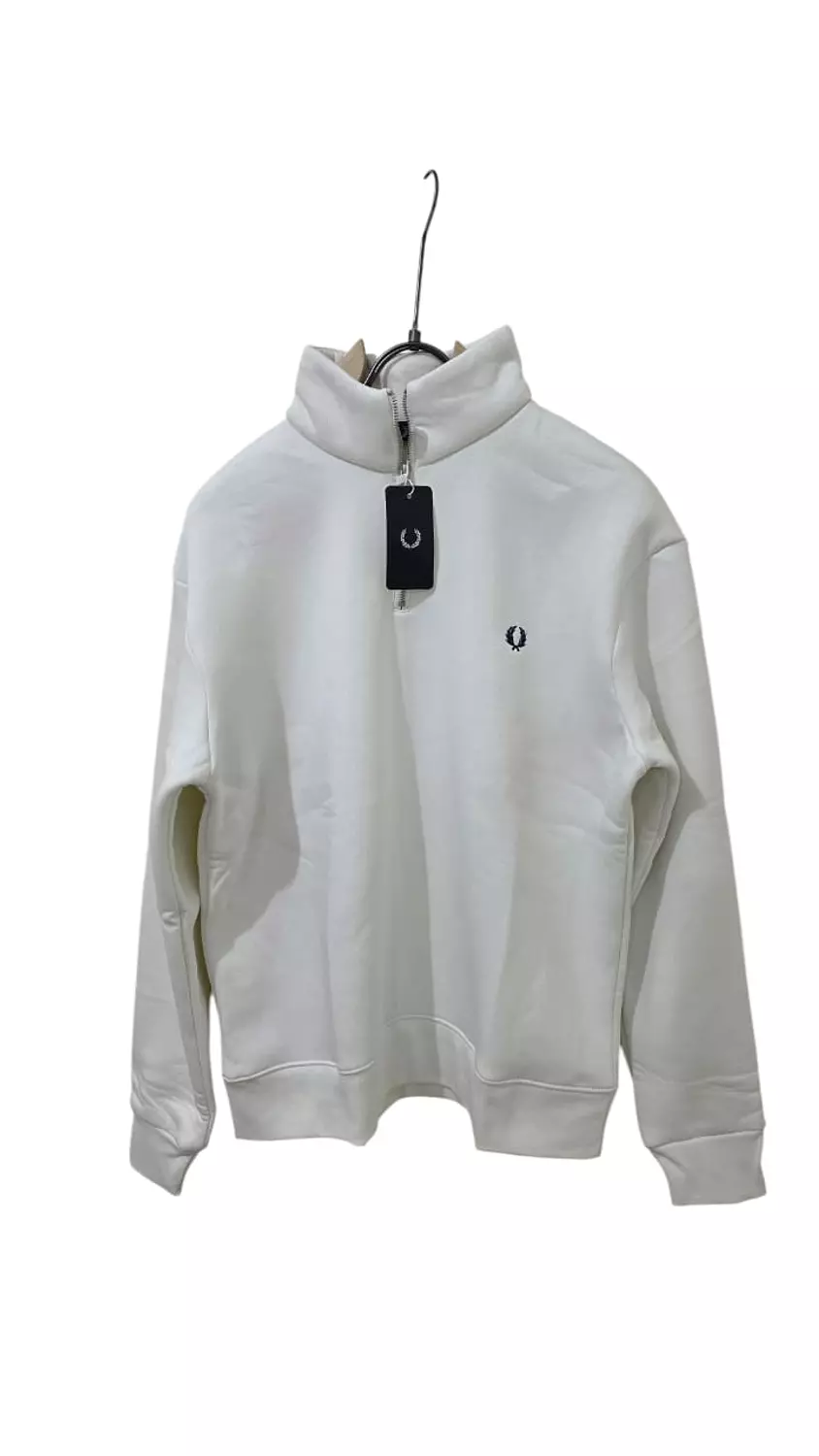 Fredperry sweater half zip white 4