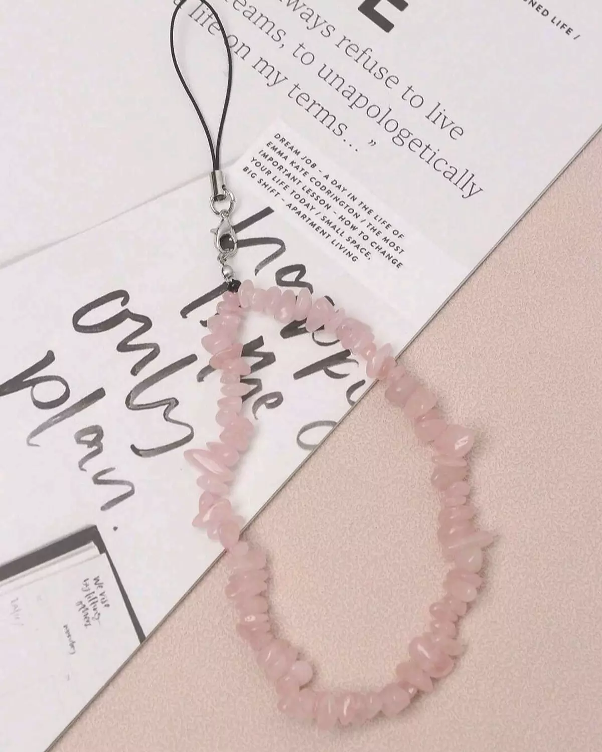  Rose stones mobile strap 2
