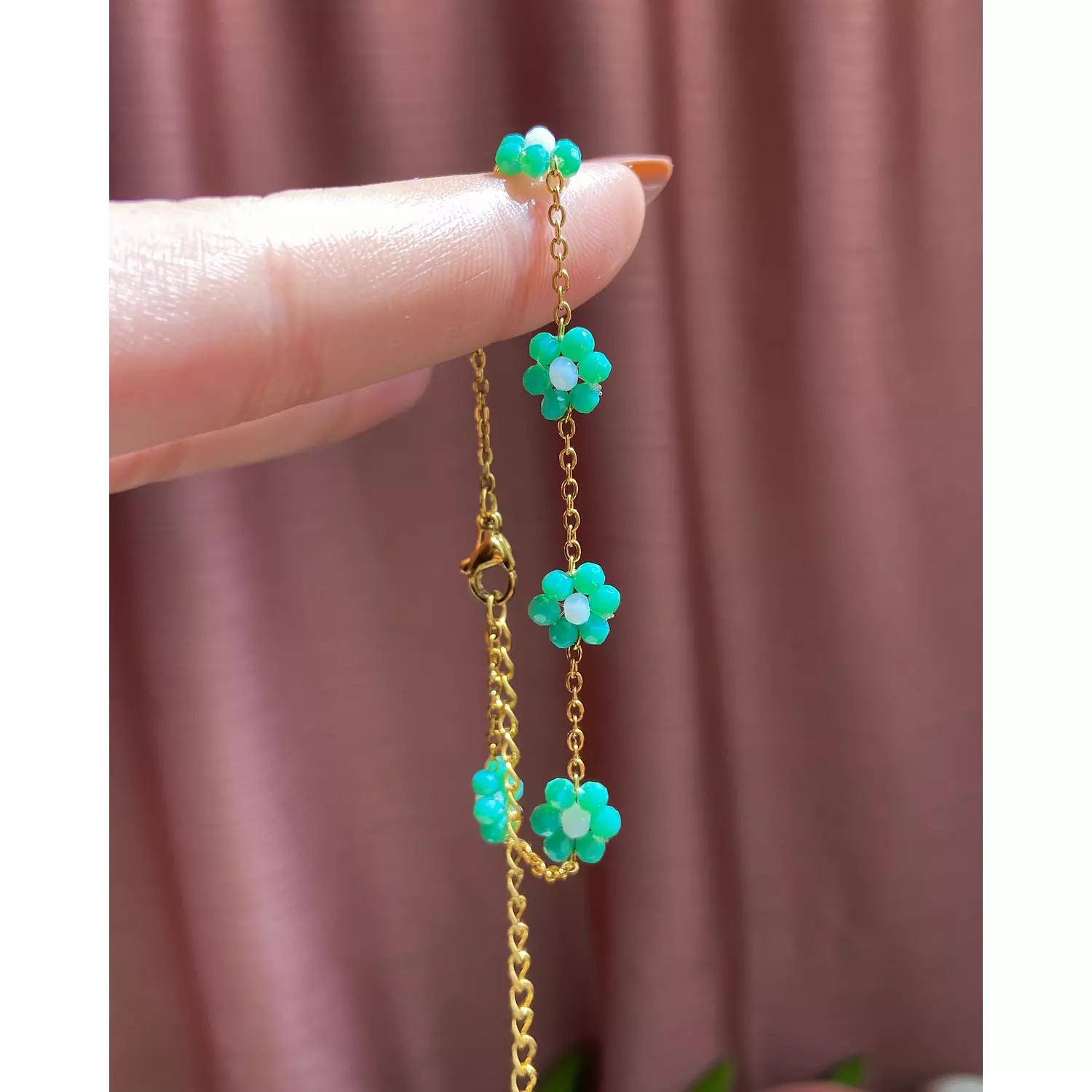 Turquoise flowers ( necklace, earrings and bracelet)🩵✨ 4