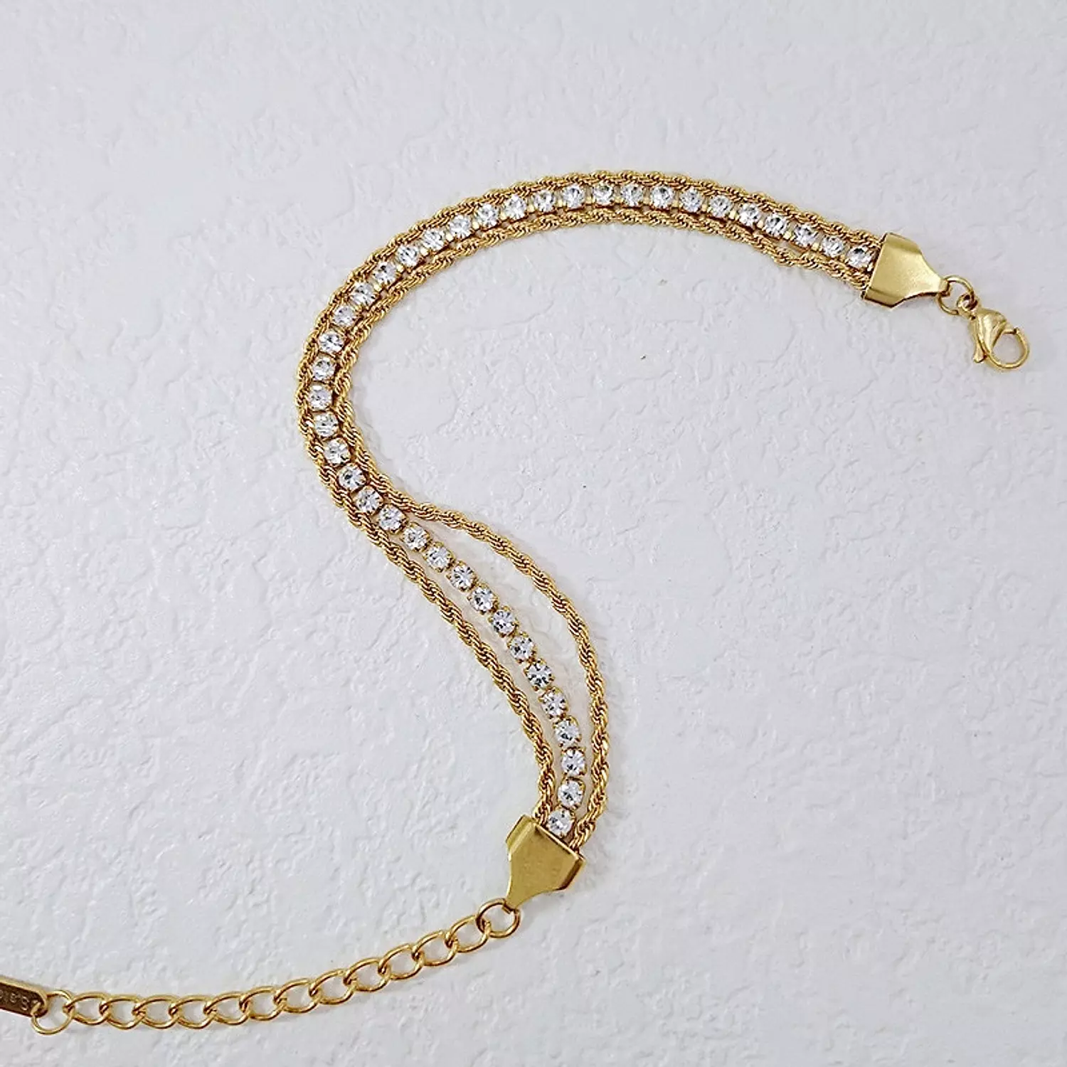 Cubic zircon multilayer bracelet 2