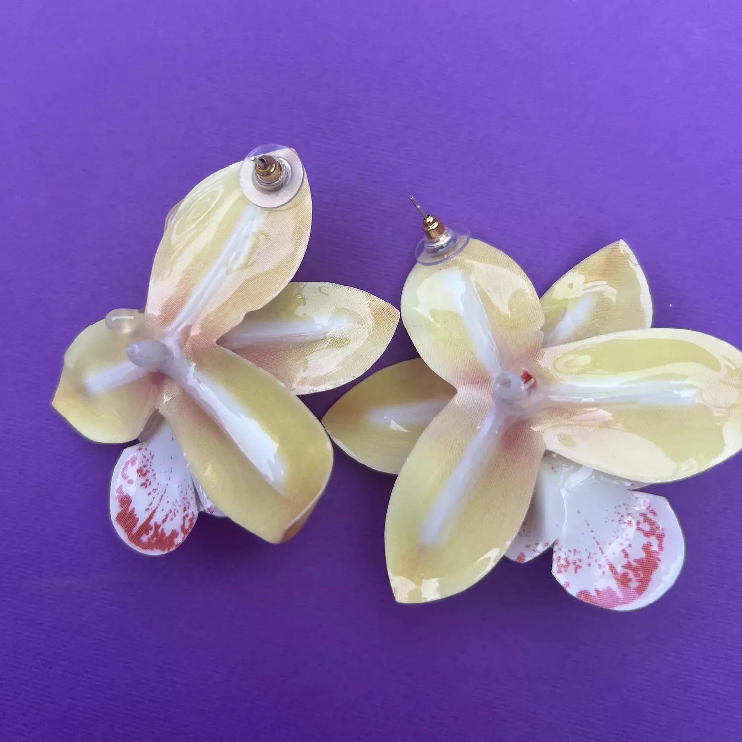 Yellow Lilly Earrings  2