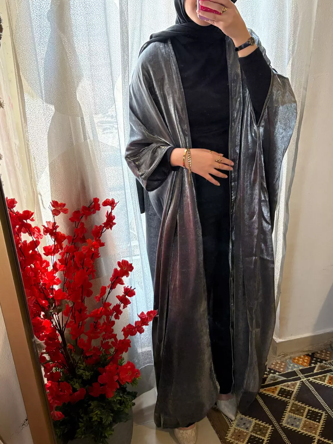 Shimmery Kaftan - Silver 5