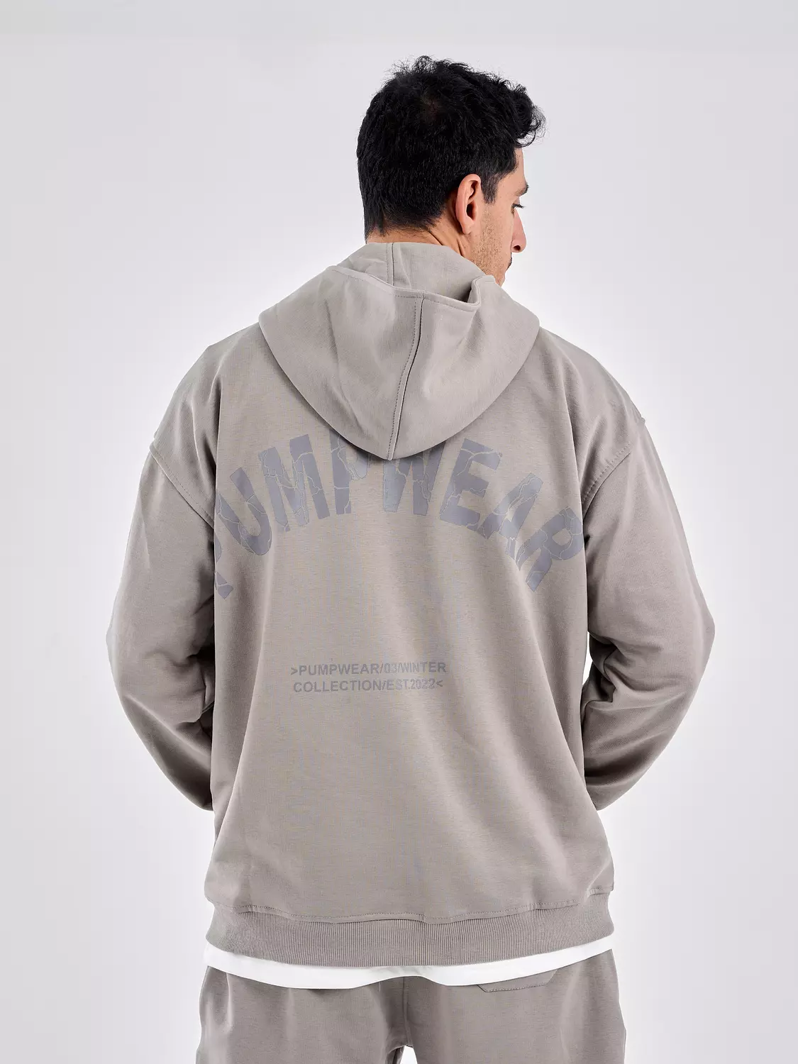 Drop Shoulder quarter Zip Hoodie ‘’gray’’ 2