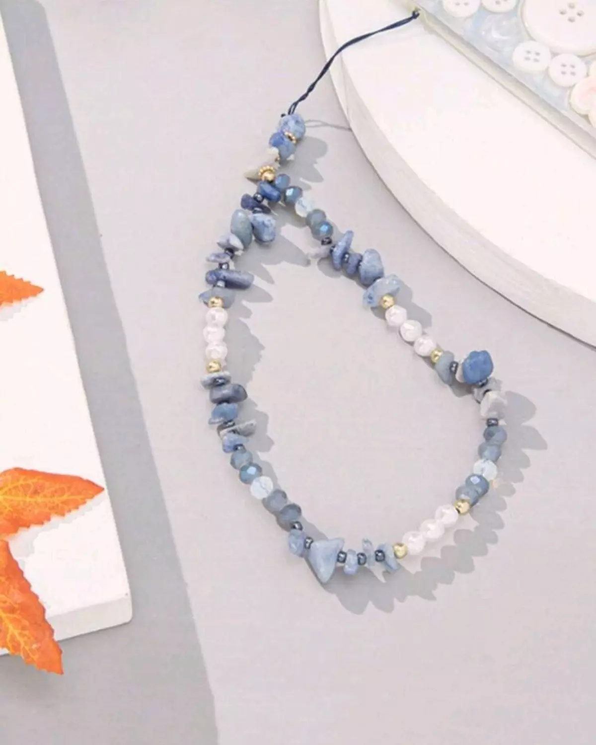 Blue stones mobile strap 2