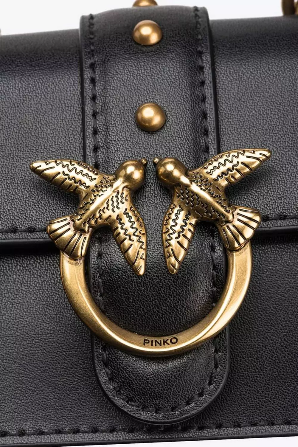 Micro Love Bag One Simply BLACK-ANTIQUE GOLD 4