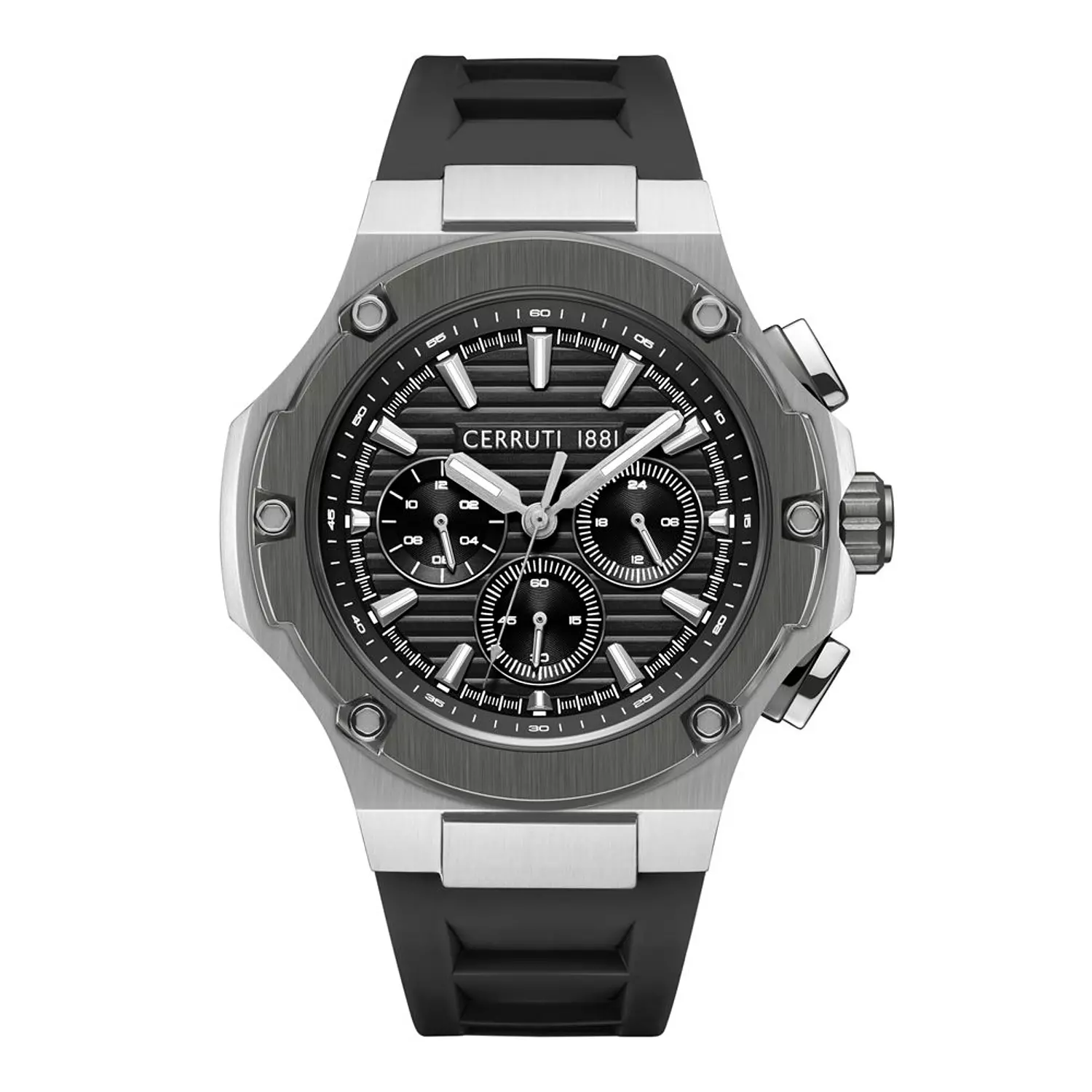Cerruti 1881 Black Striped Dial Chrono CIWGQ0085701 image