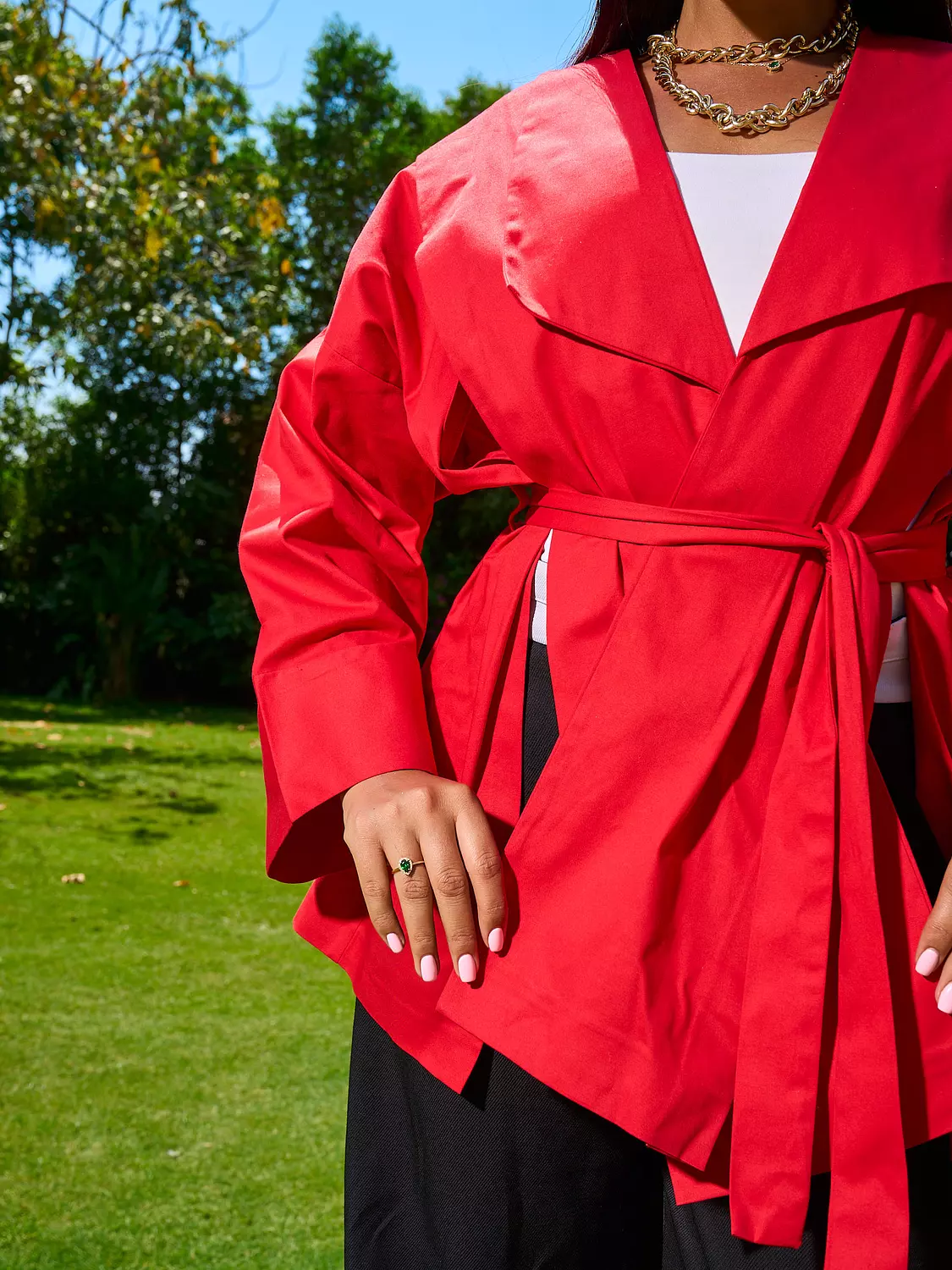 Worood Kimono Jacket _ Red 9