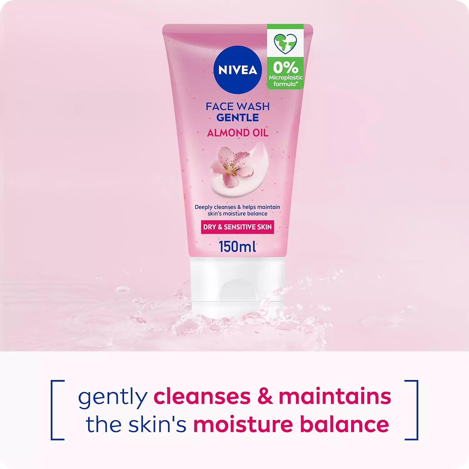 NIVEA GENTLE FACE WASH ALMOND OIL FOR DRY&SENSITIVE SKIN 150 ML 5
