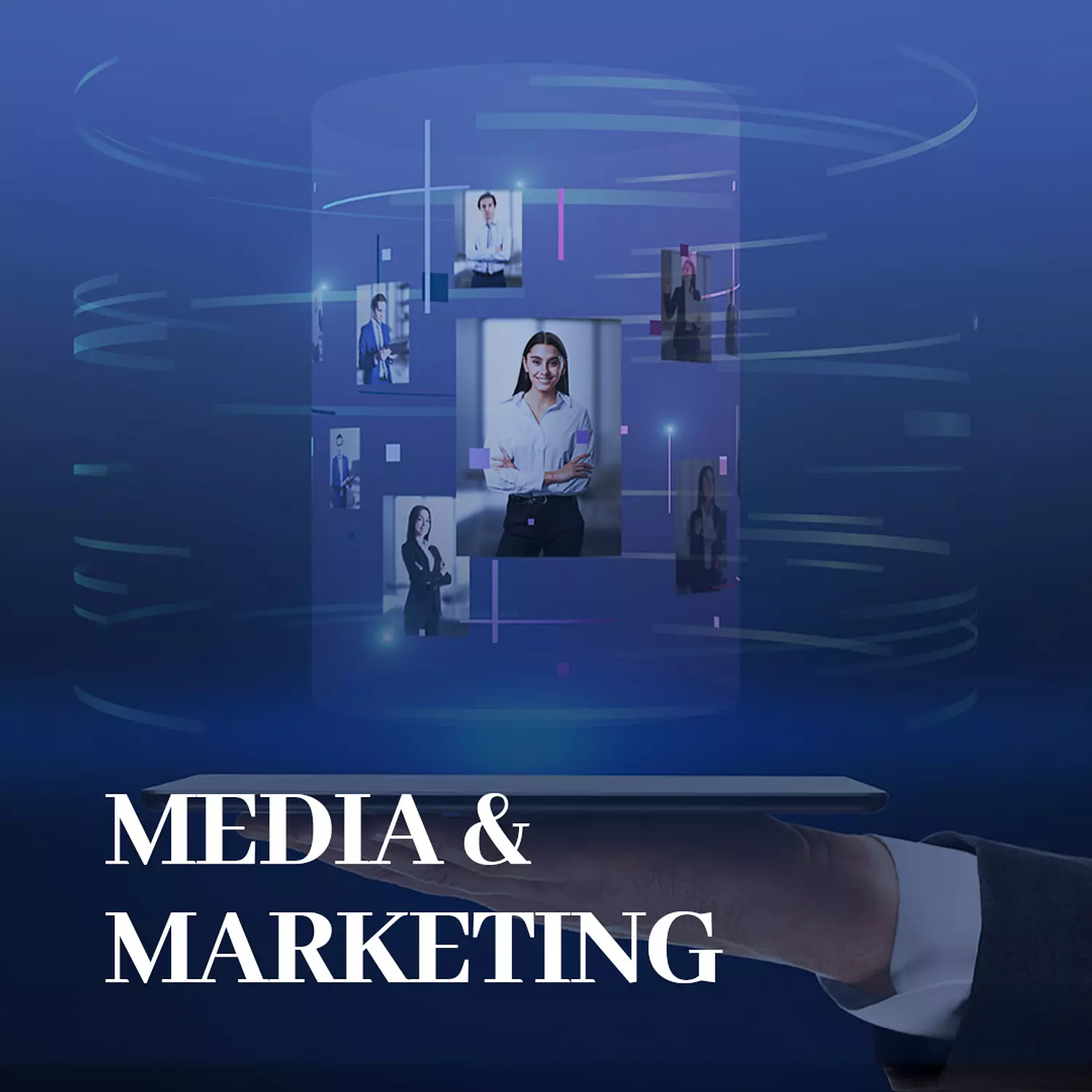 <h4><br><strong><span style="color: rgb(28, 66, 122)">Media and Marketing </span></strong></h4>