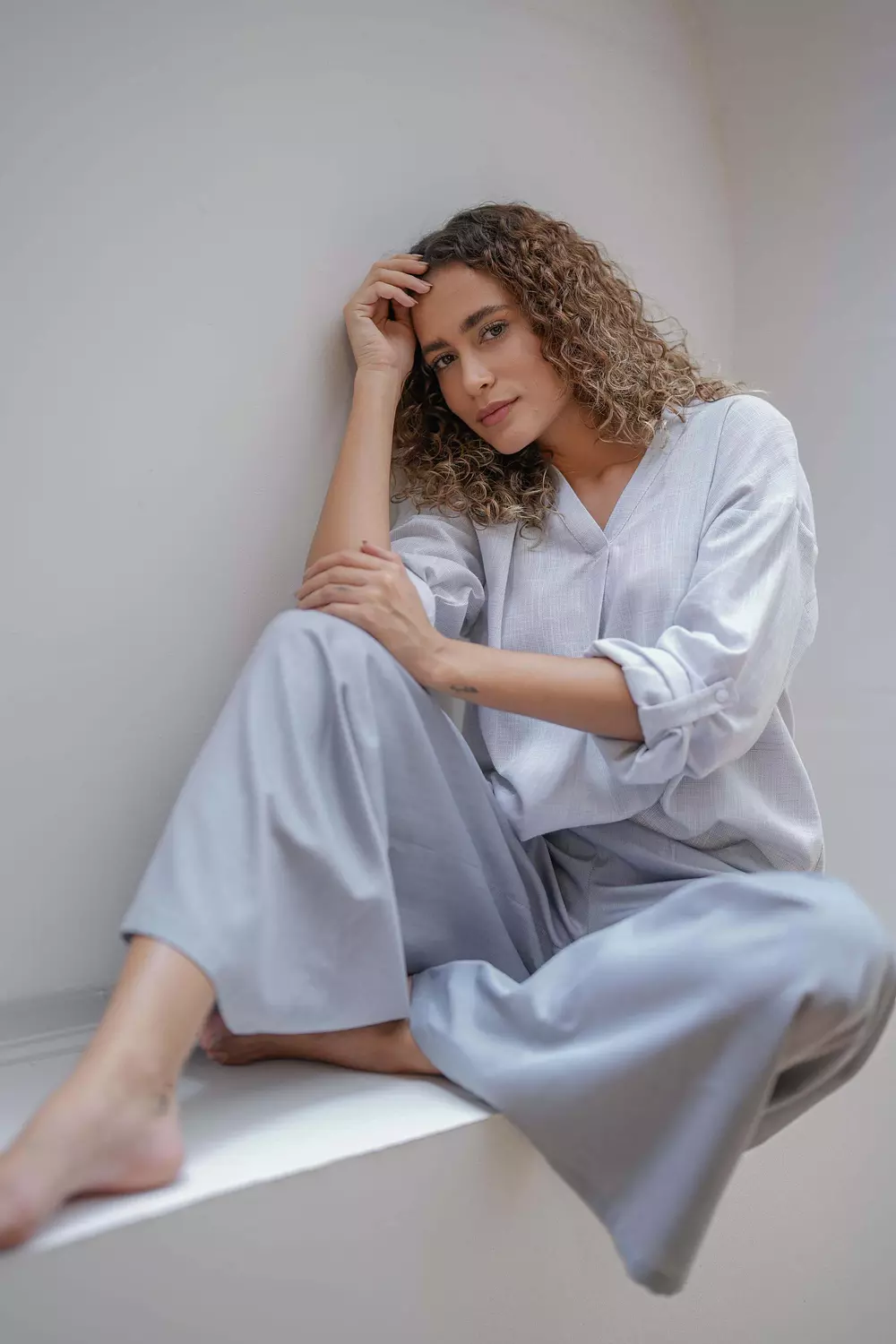 Sunday Oversized Grey Plaid Shirt image
