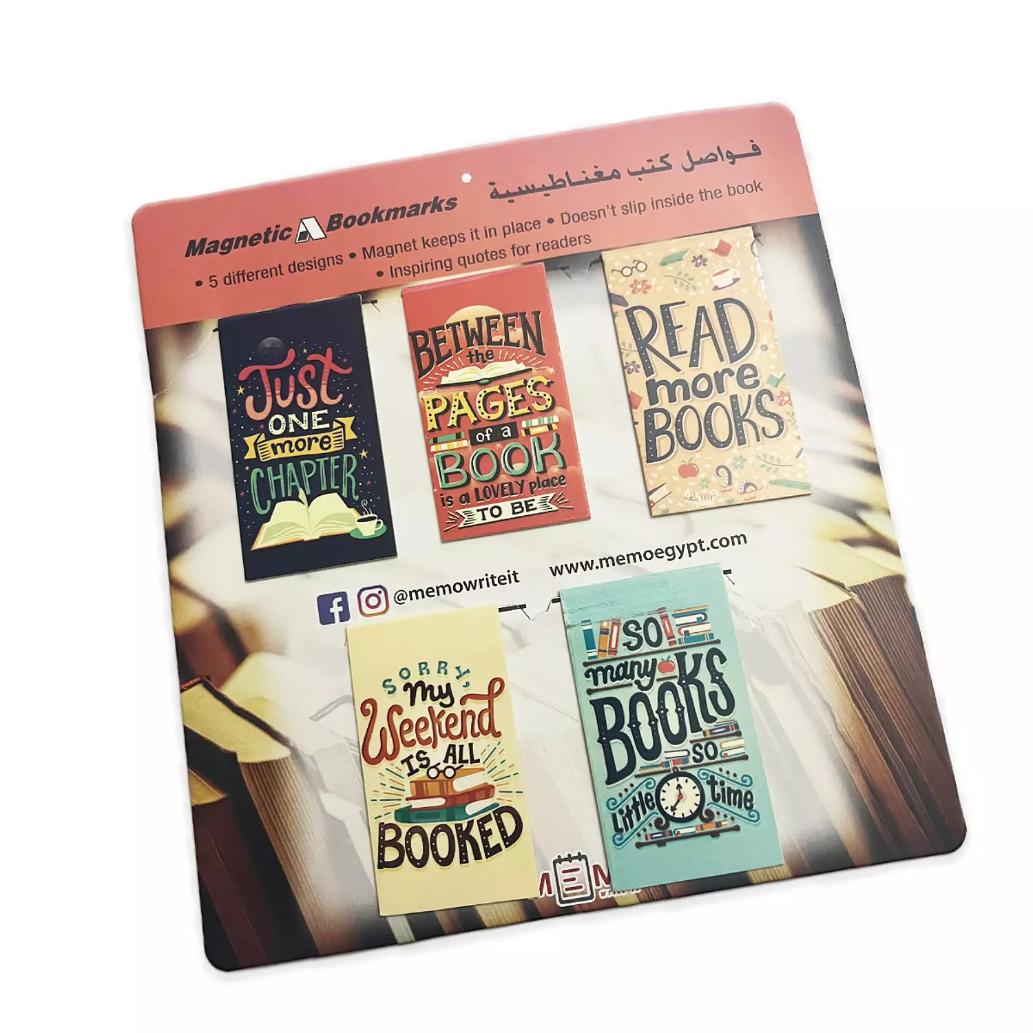 Memo  Magnetic Bookmarks "Read a Book" (5 pcs) 4