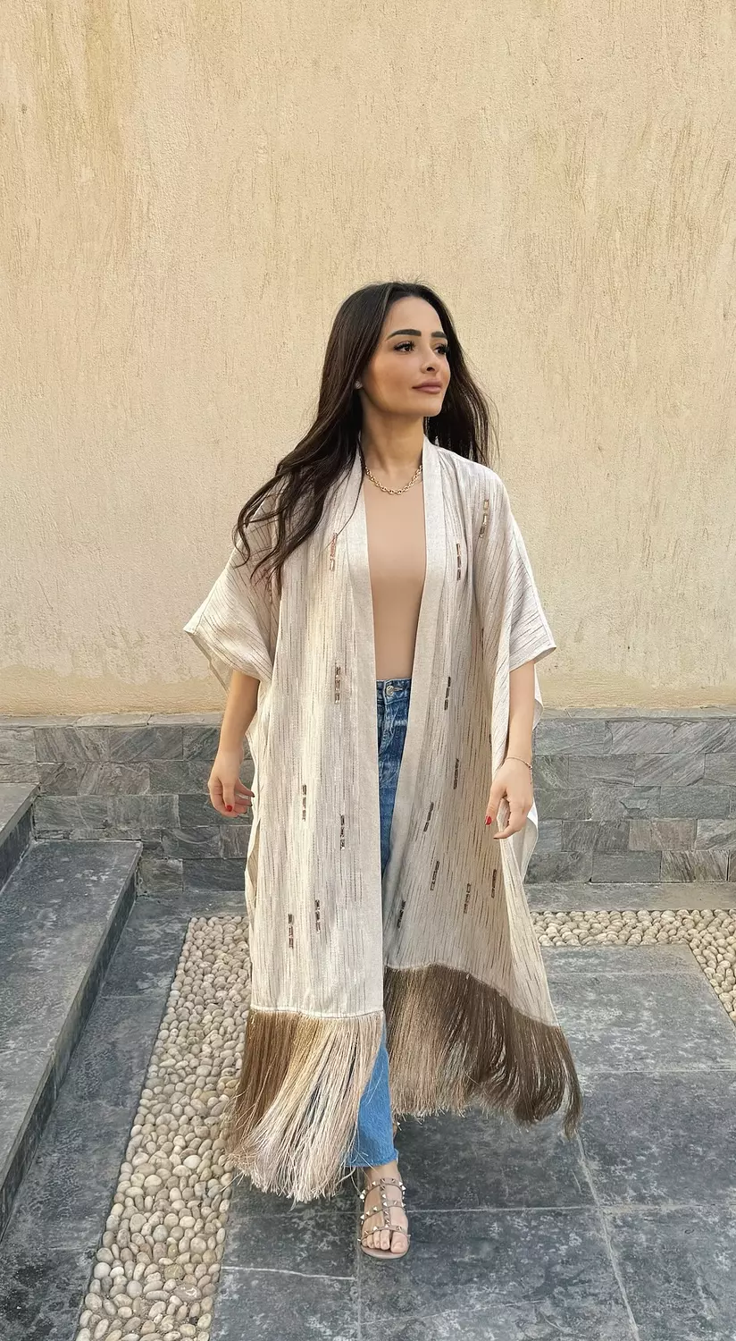 Fringes Kaftan with Crystal Embellishments 2
