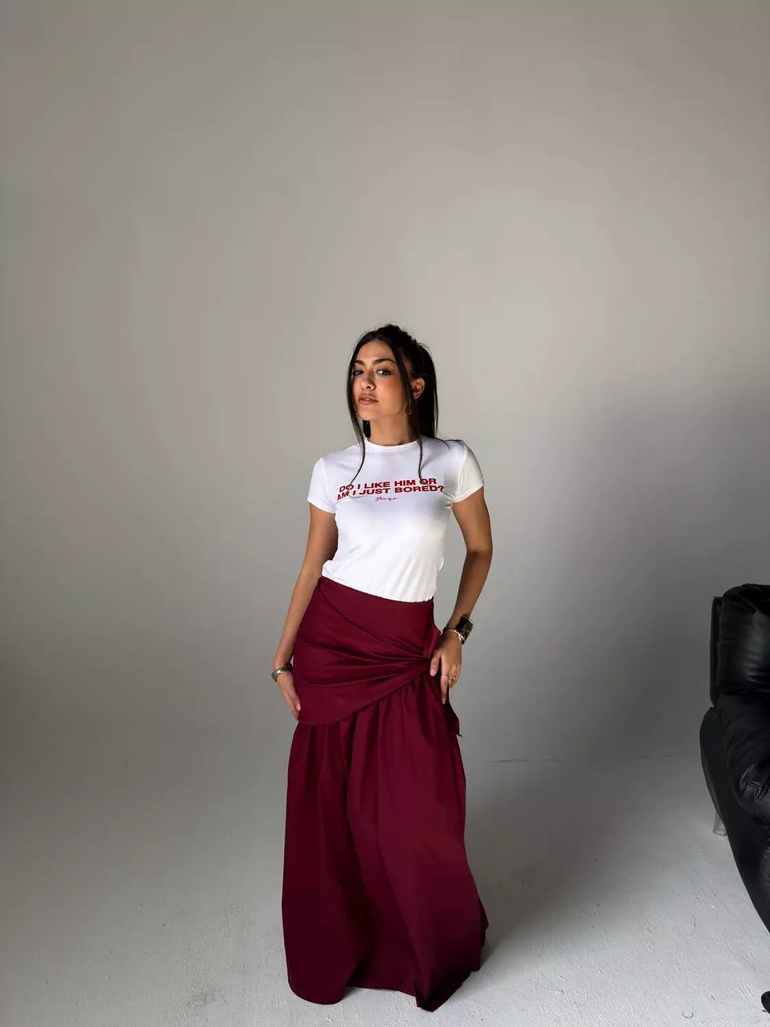 Scarf-Wrapped Skirt 15