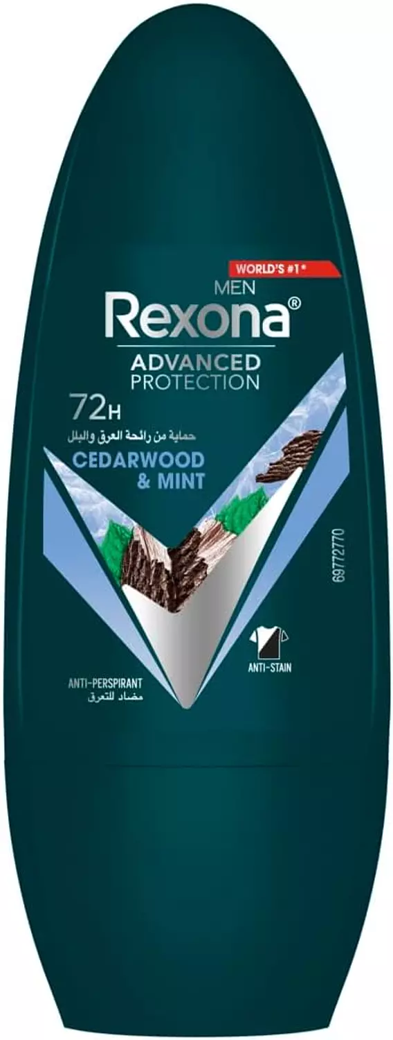 REXONA ROLL ON FOR MEN ADVANCED PROTECTION WITH CEDARWOOD&MINT 50 ML  image
