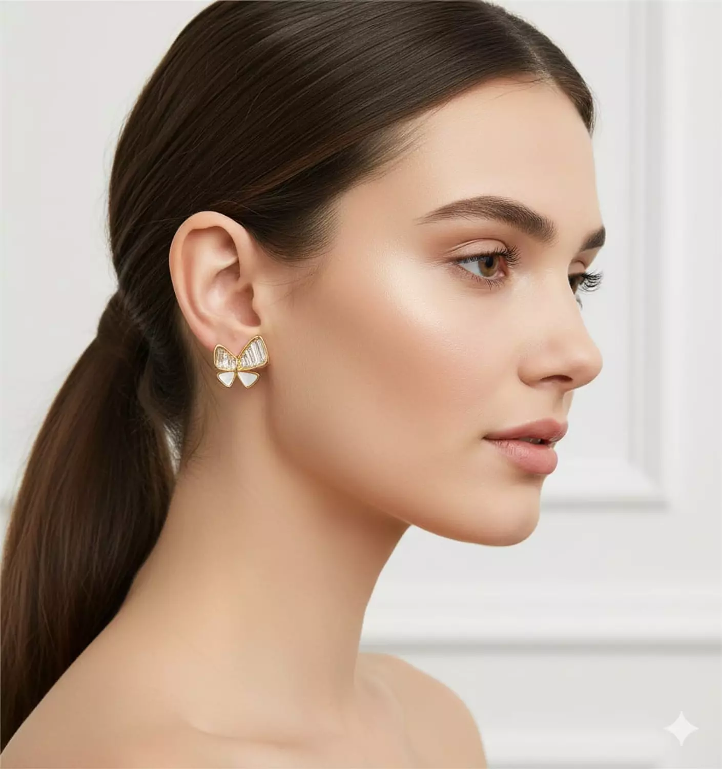 Silver Earrings Butterfly image