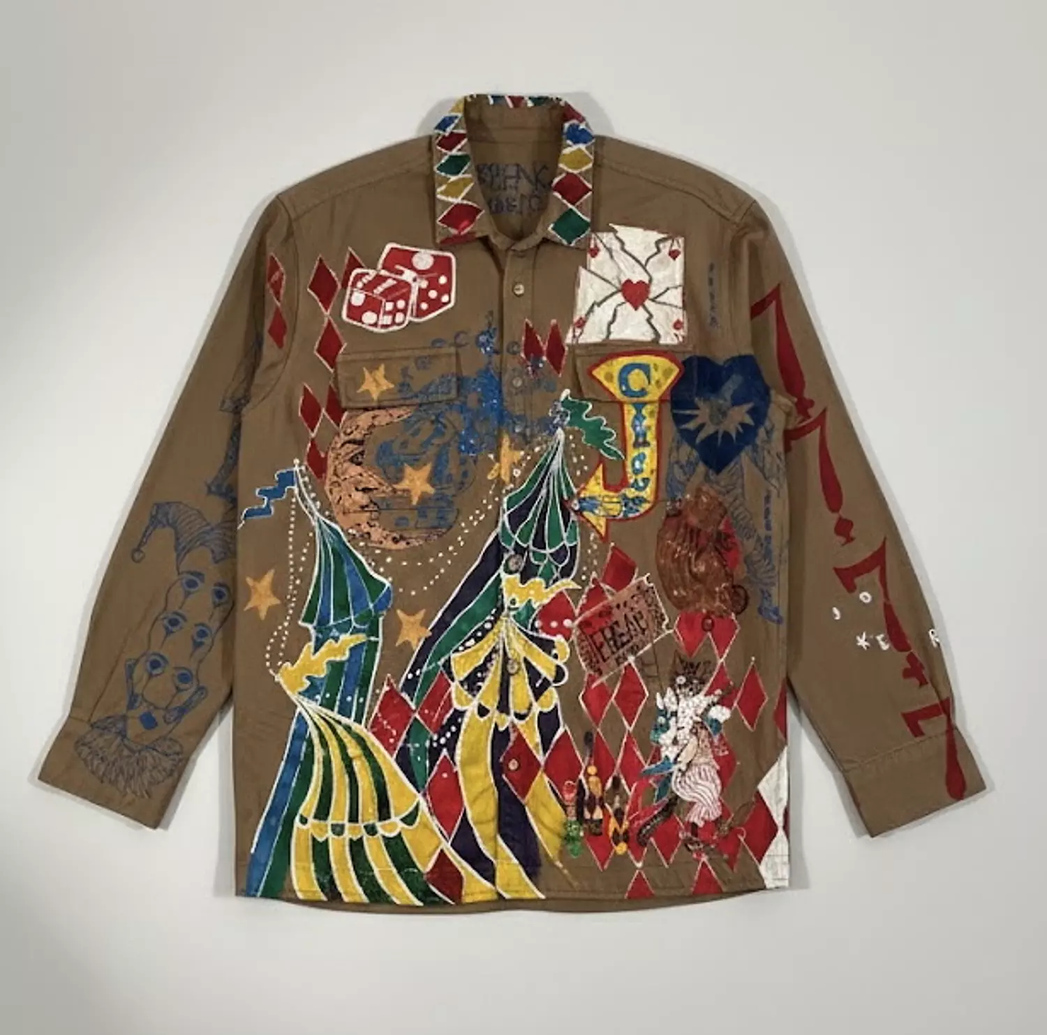“The freak show-vintage circus “ hand-painted unisex jacket 