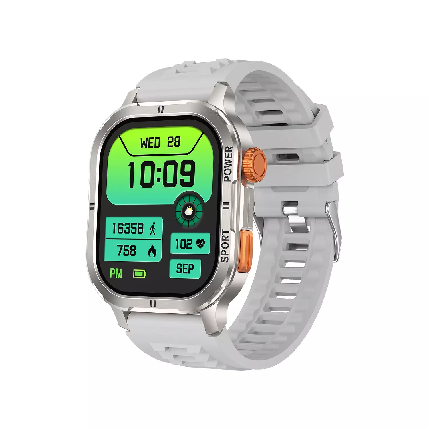 HainoTeko TOP-7 Real AMOLED AOD 3 Straps Orange/Black/Silver hover image