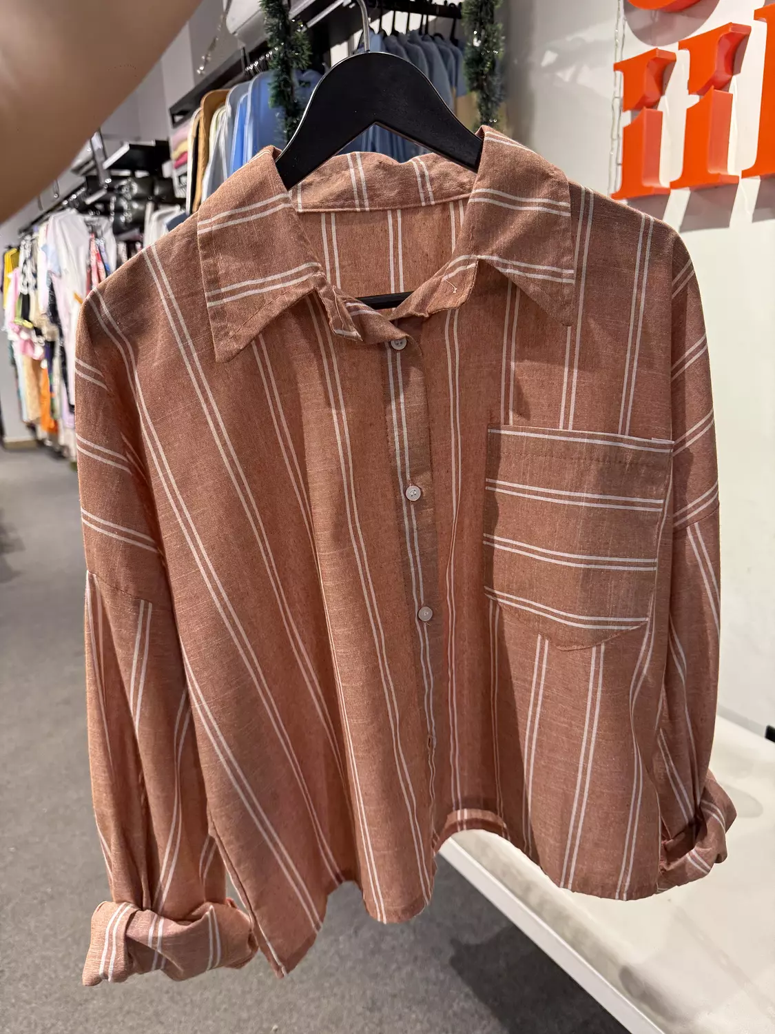 Cropped Striped Shirt  4