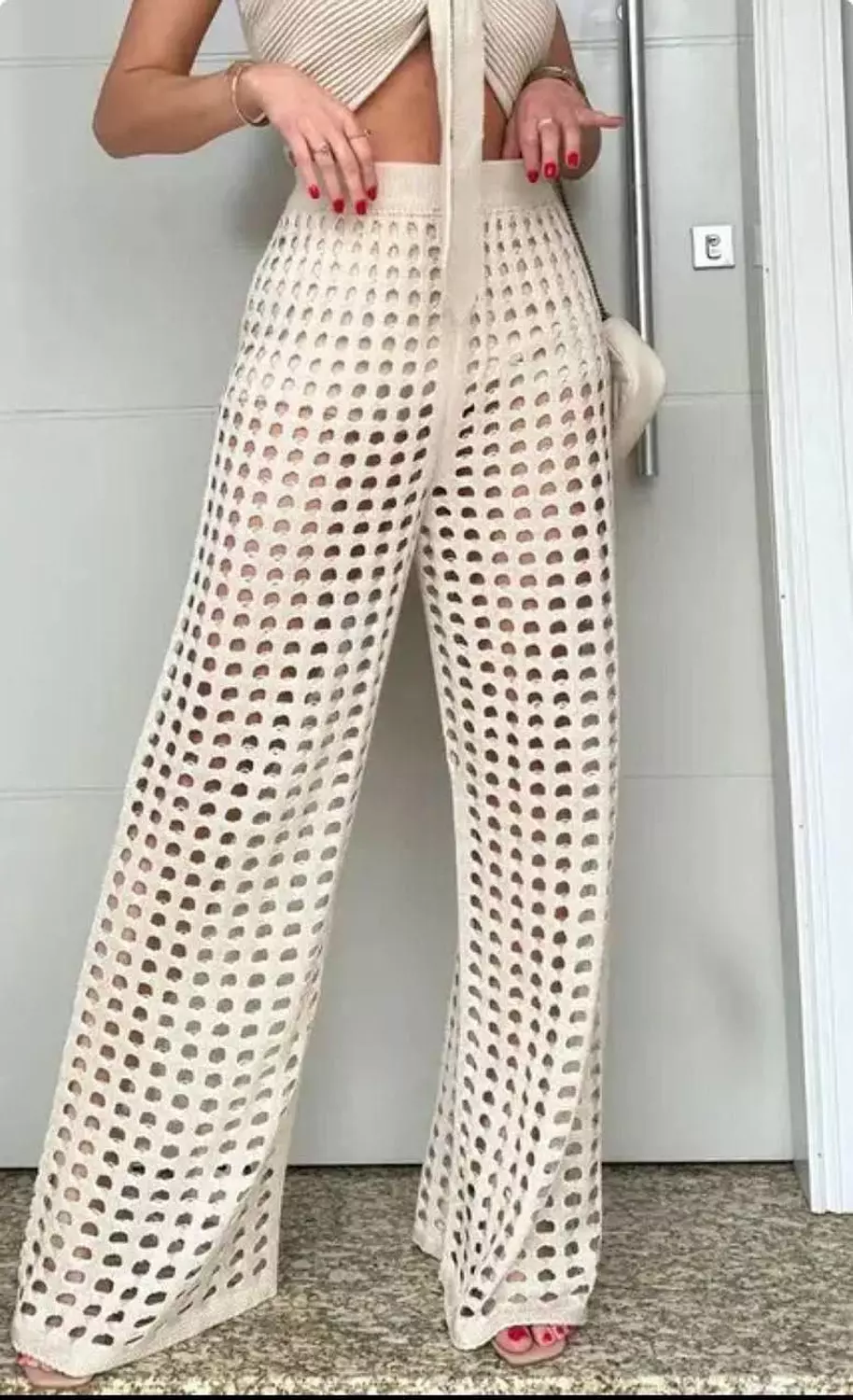 knitted mesh pants 3